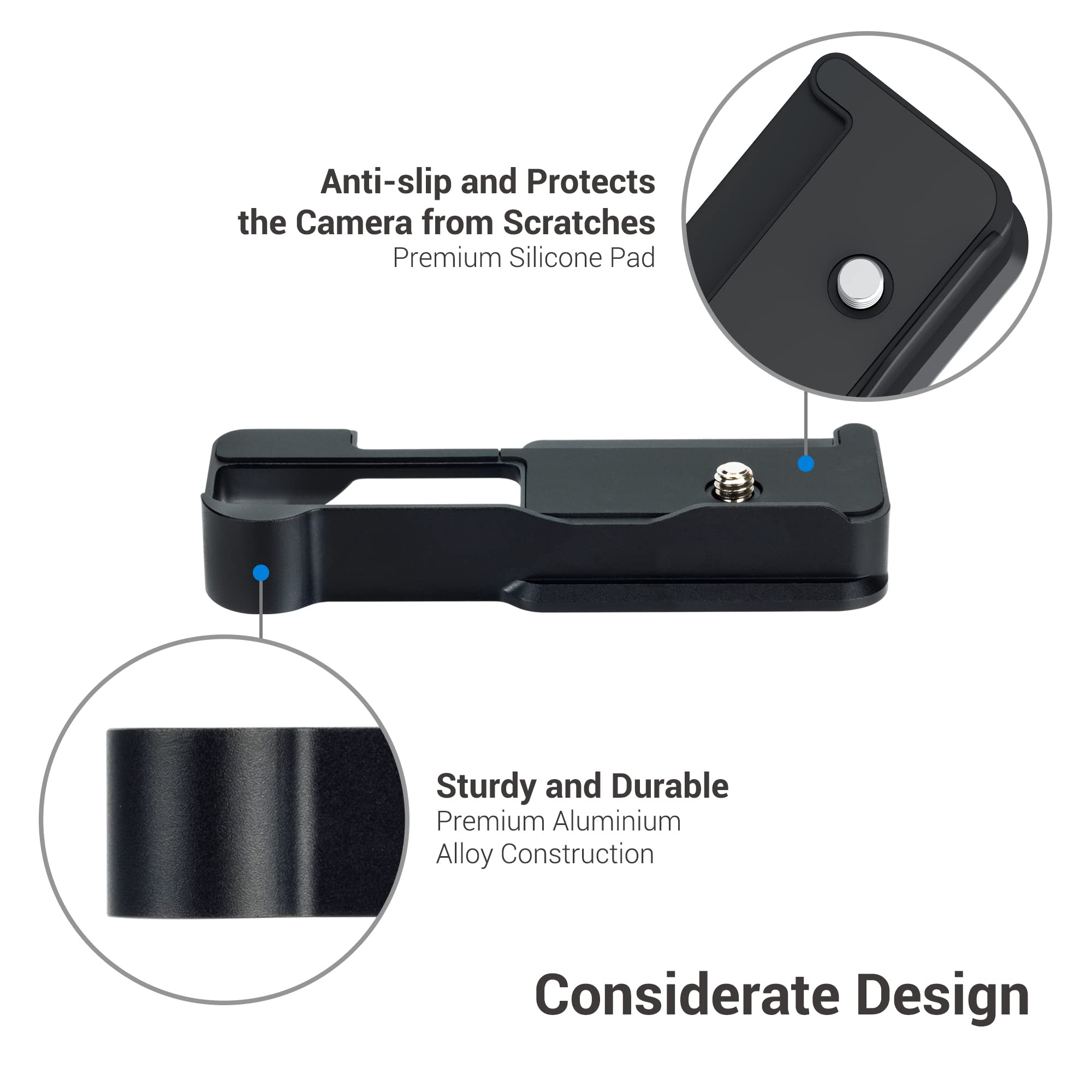 Zv-1F Zv1F Camera Metal Grip Extension Bracket With Mic Cold Shoe Mount For Sony Zv-1F Zv-1Ii (Not For Zv-1),Must-Have Accessory