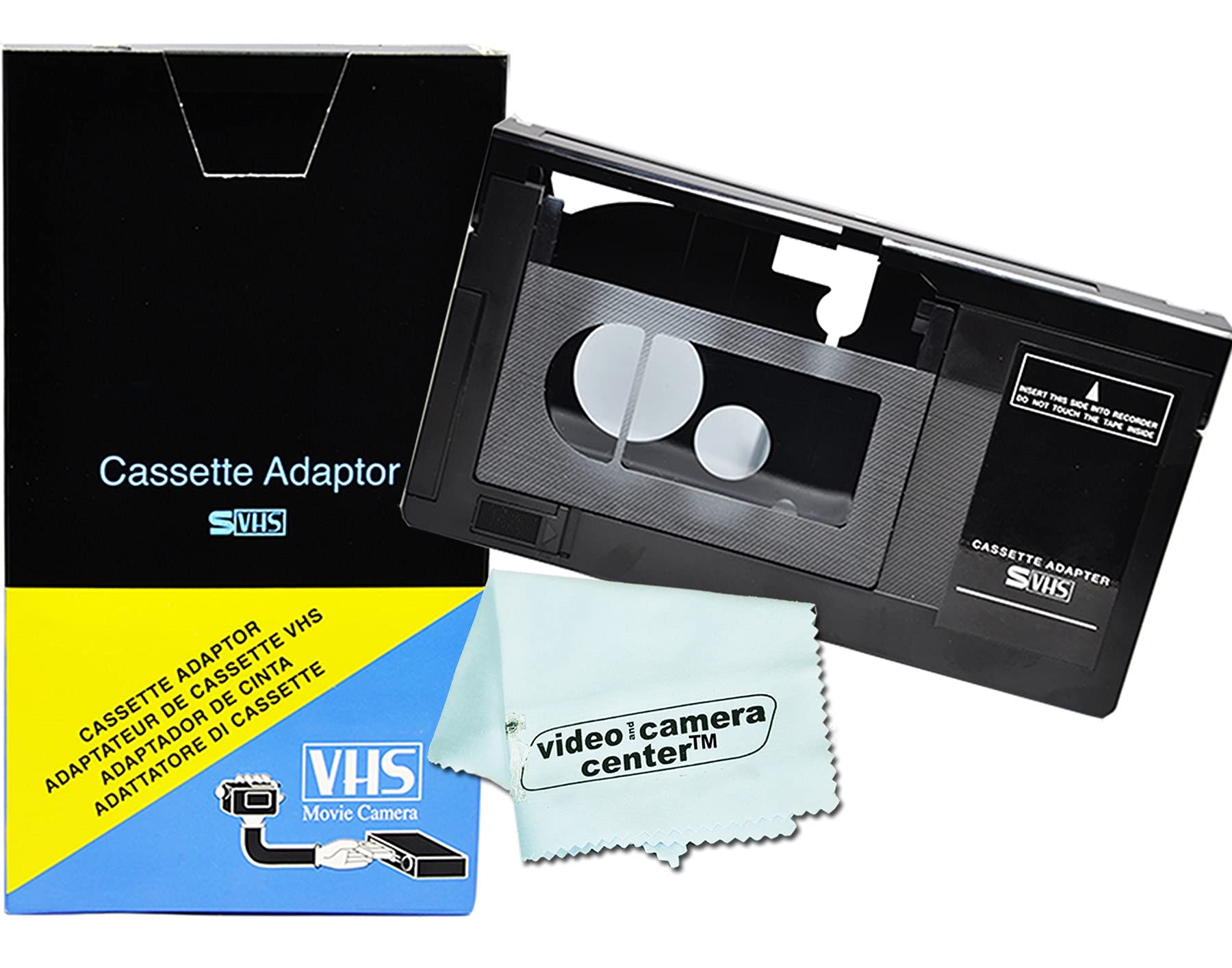 Motorized Vhs C Cassette Adapter For Jvc C P7U Cp6Bku C P6U,Panasonic Pv P1,Rca Vca115 + 1 Vcc113 Micro Fiber Cloth