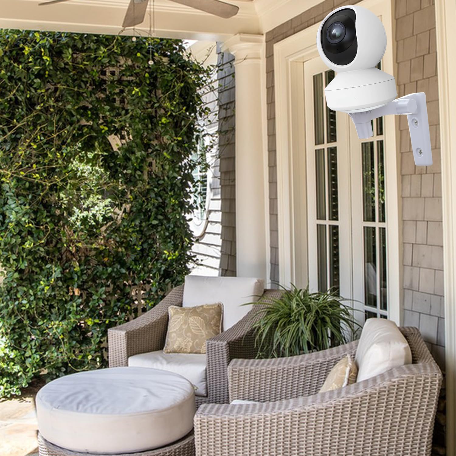 Tekcam Camera Wall Mount Compatible With Reolink E1 Pro/E1, 180� Adjustable Ceiling Camera Mount, Corner Camera Mount With Mounting Plate, Drill Installation, 2 Pack, White