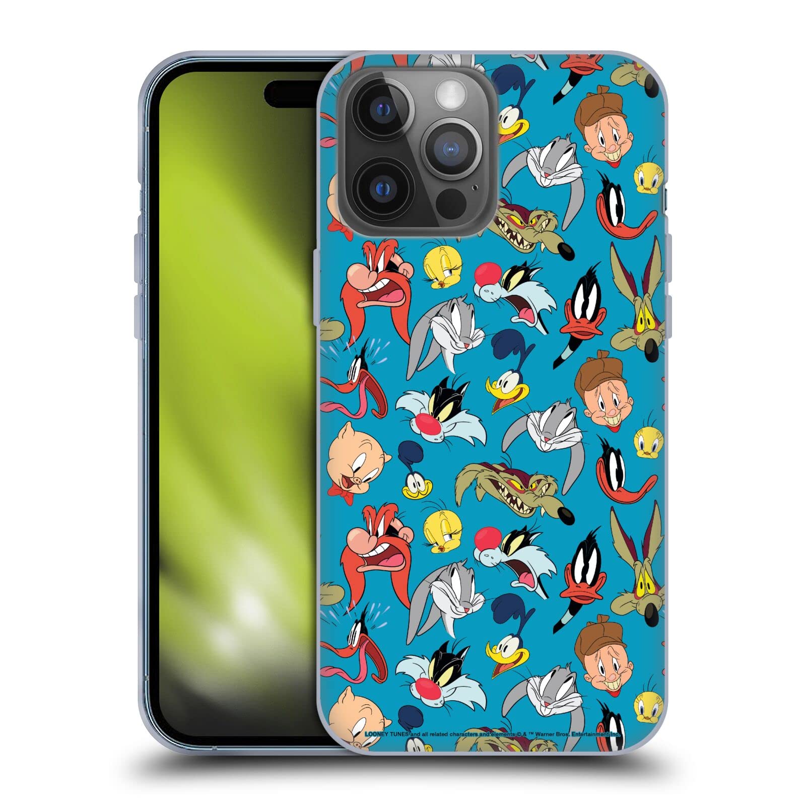 Head Case Designs Officially Licensed Looney Tunes Head Shots Patterns Soft Gel Case Compatible With Apple Iphone 14 Pro Max