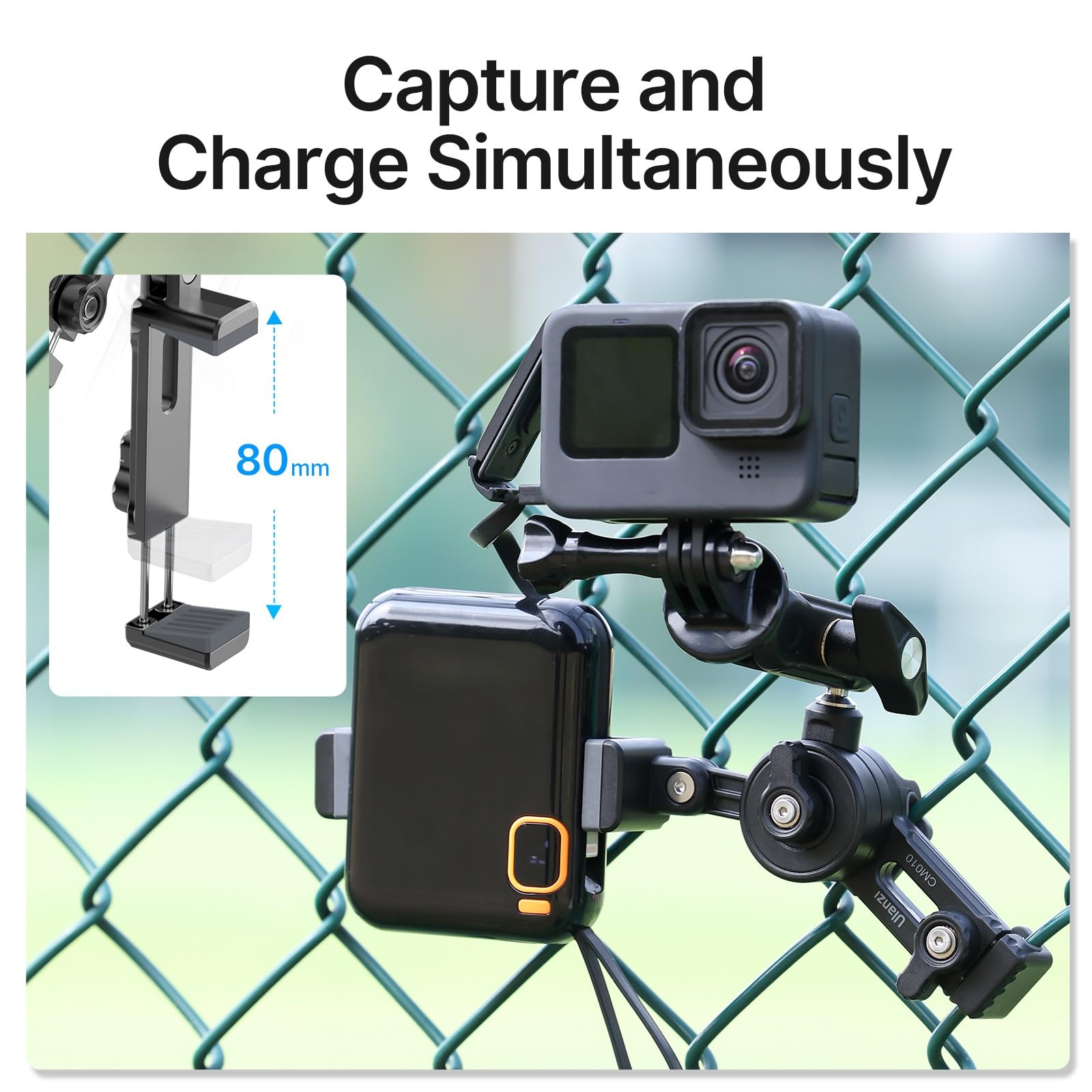 Baseball Fence Mount Holder For Action Cameras   Ulanzi Cm010 Action Cam Fence Clamp Mount Phone Holder Video Accessories