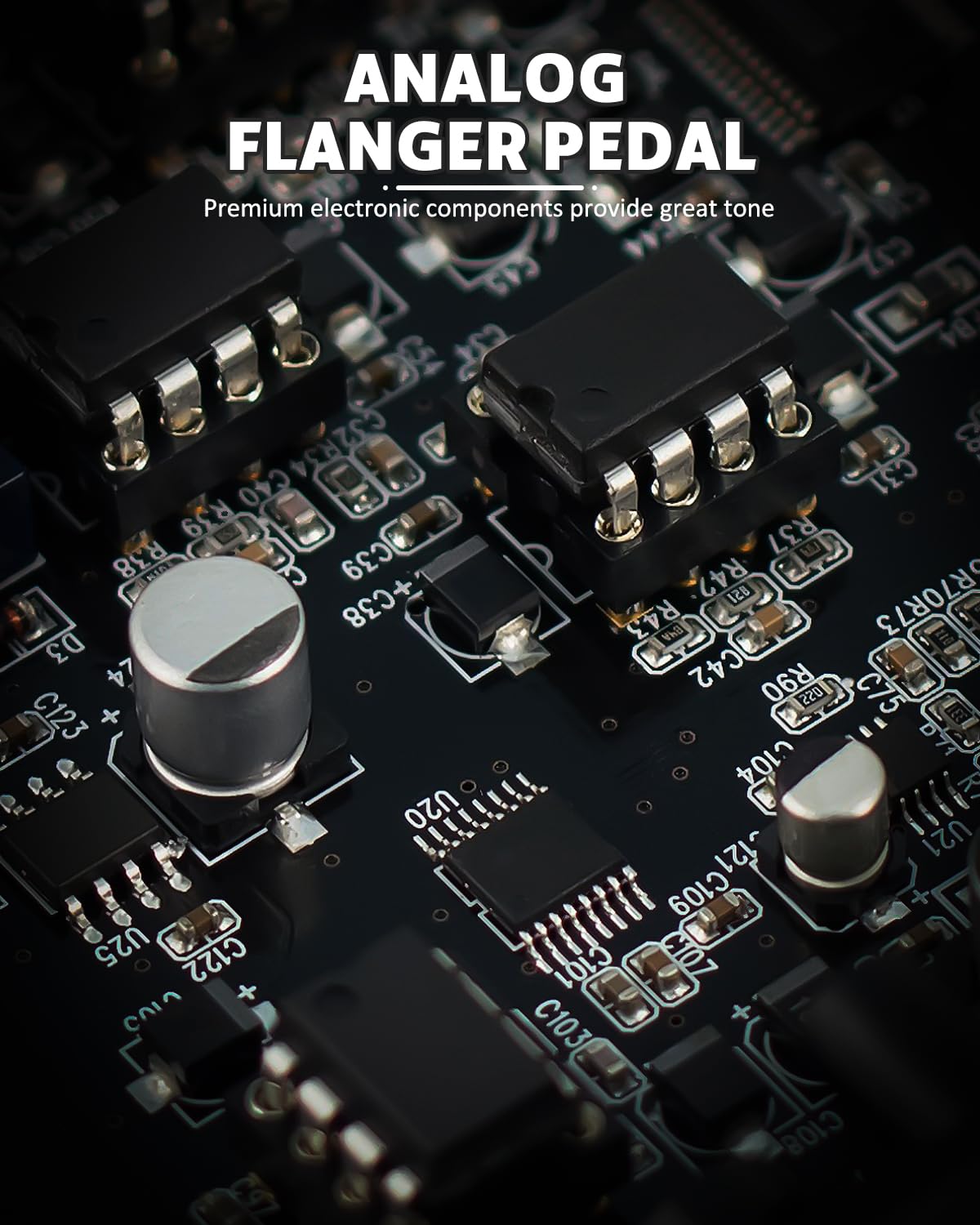 Strich Tmister Flanger Guitar Pedal For Analog Effect Pedals, 2 Modes, Best Retro Sound Effect, Classic Metallic Flanger Sounds