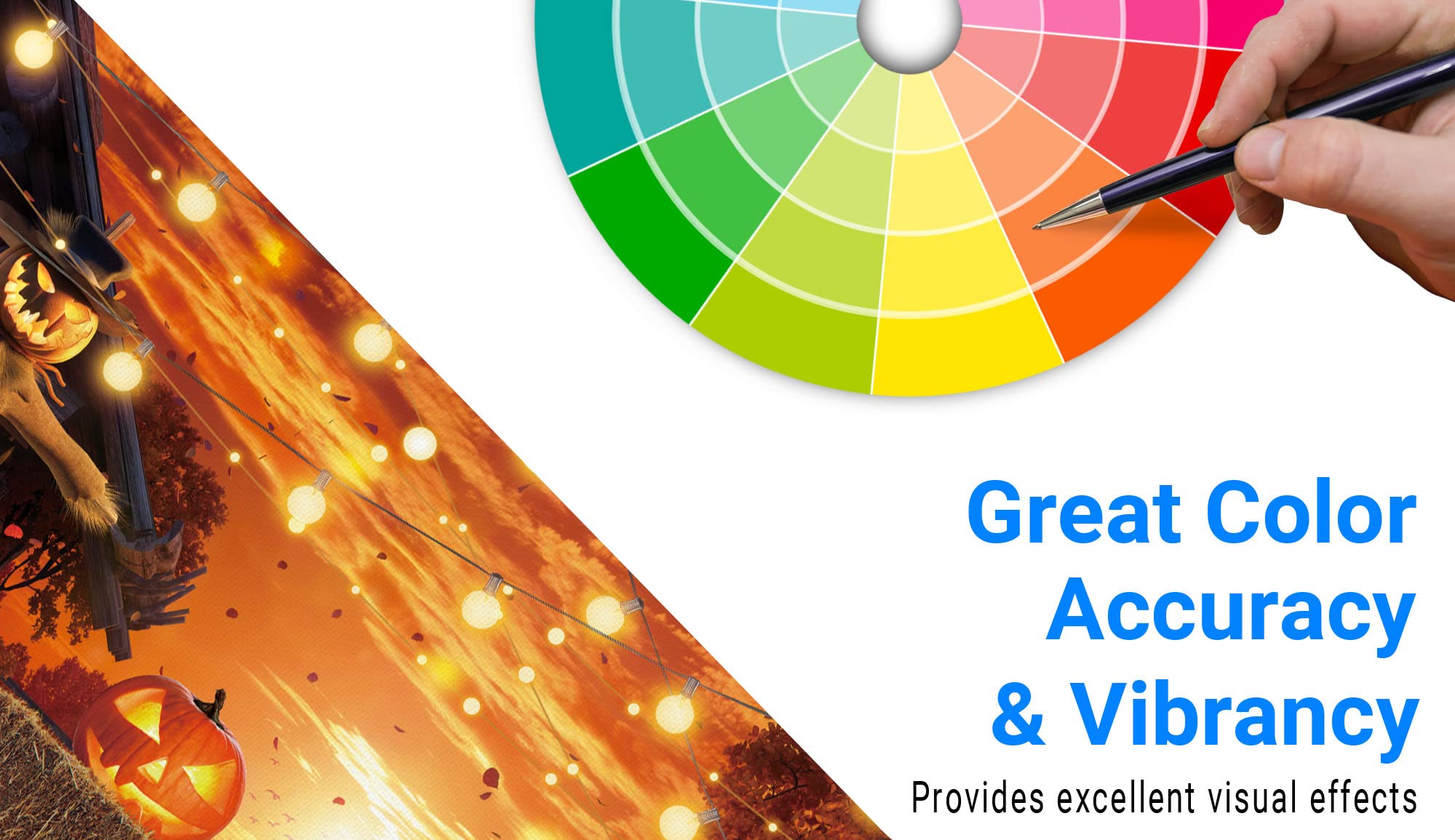 Funnytree 82'' X 59'' Halloween Photography Backdrop Hallowmas Eve Gloomy Devil Pumpkin Scarecrow Background Horrible Scary Nigh