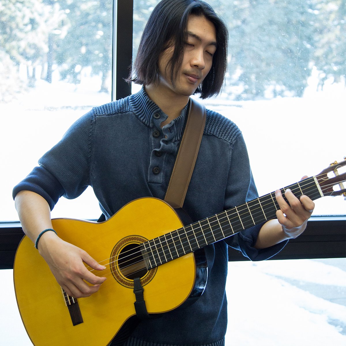 Neotech Slimline Classical, Tan Leather Guitar Strap (8222362)