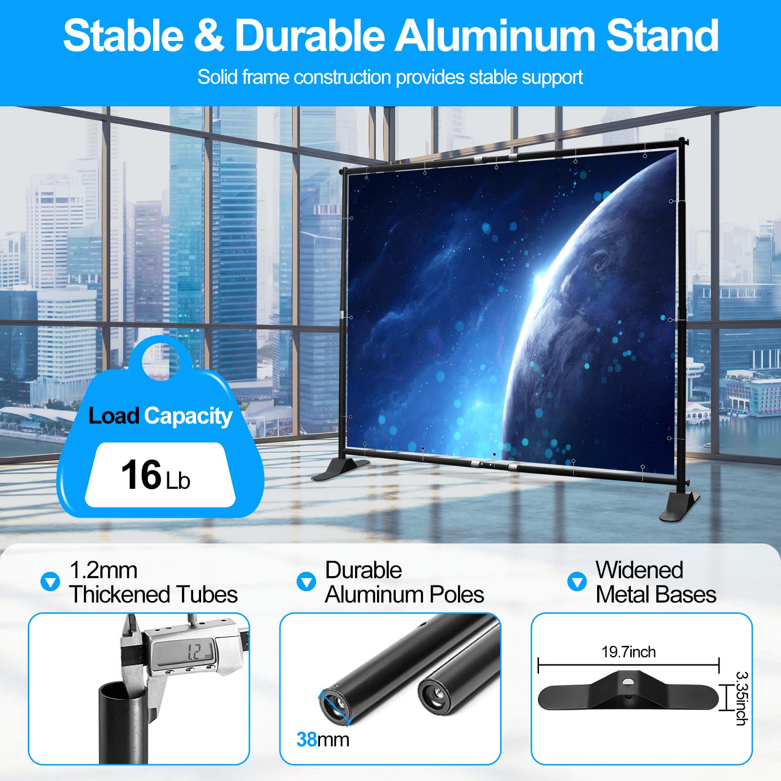 Fudesy 8X8 Ft Backdrop Banner Stand, Heavy Duty Adjustable Background Stand Kit With Carrying Bag, Step And Repeat Photography F