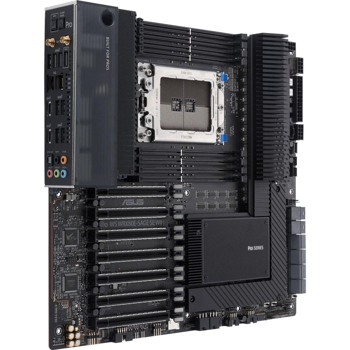 Asus Pro Ws Wrx80E Sage Se Wi Fi Amd Ryzen Threadripper Pro Extended Atx Workstation Motherboard