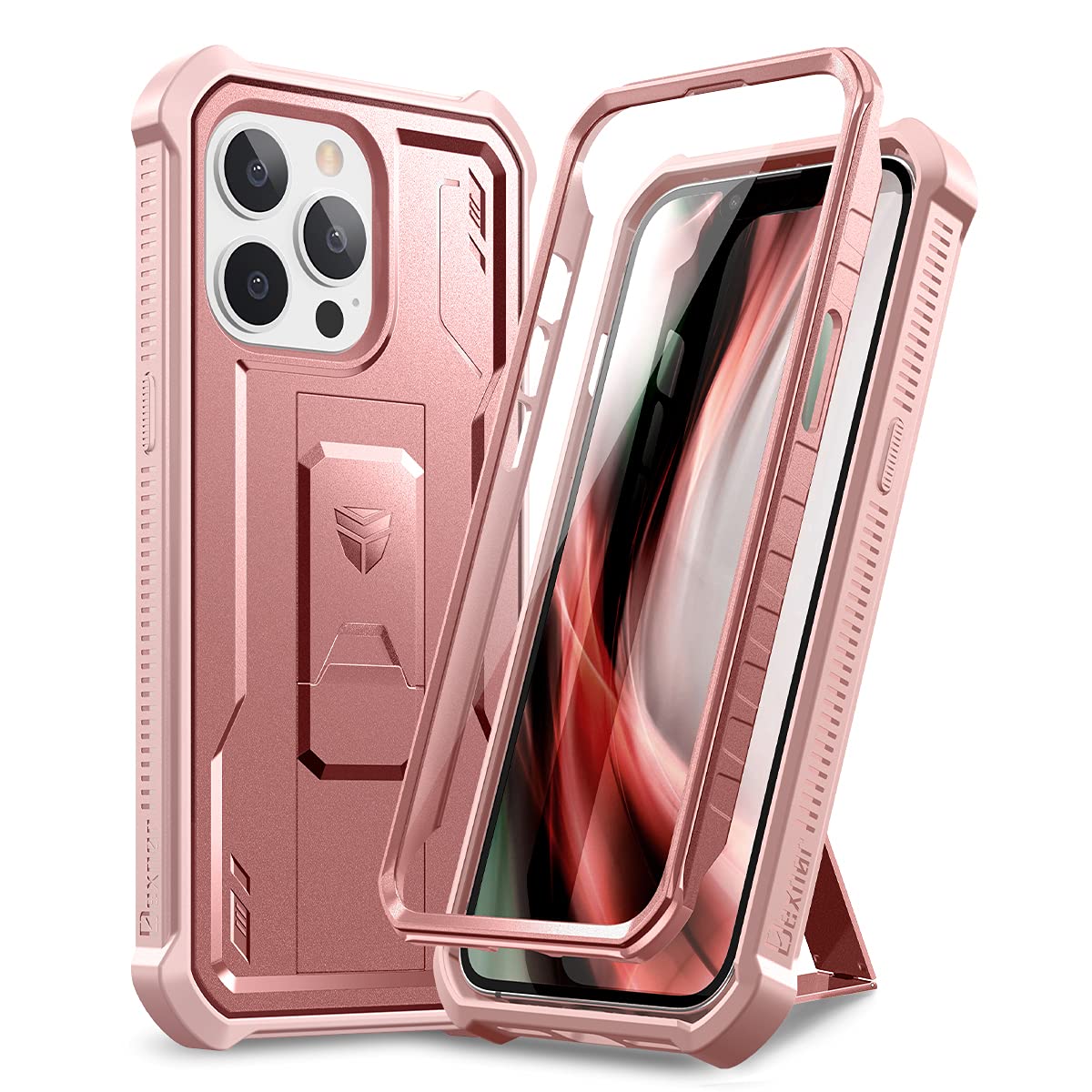 Dexnor For Iphone 13 Pro Max Case 67 Inch 2021, Built In Screen Protector And Kickstand] Heavy Duty Military Grade Protection Sh
