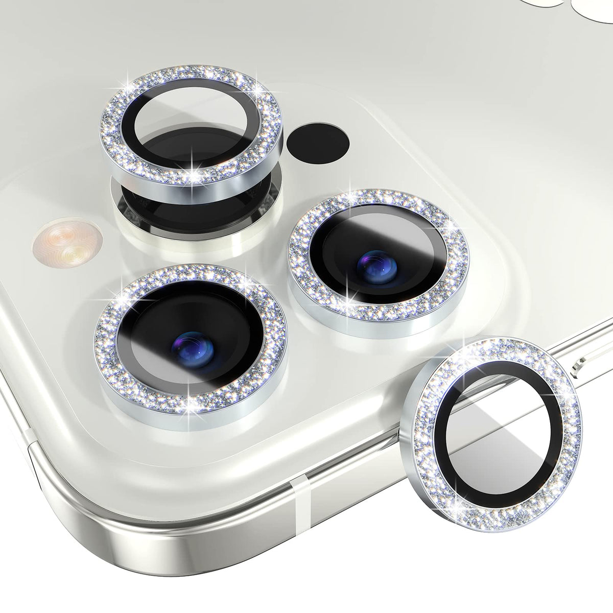 Choiche [3+1 For Iphone 14 Pro/Iphone 14 Pro Max Camera Lens Protector Bling, 9H Tempered Glass Camera Cover Screen Protector Me