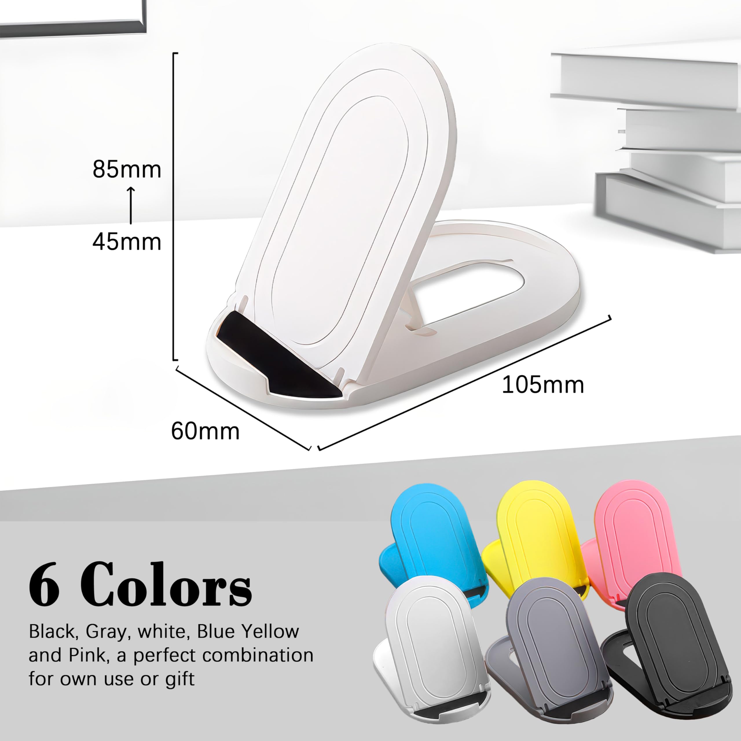 Hzzadzxw 2 Pack Portable Cell Phone Stand Holder For Desk, Foldable Pocket-Sized Mount, Adjustable Multi Angle Stand For Iphone