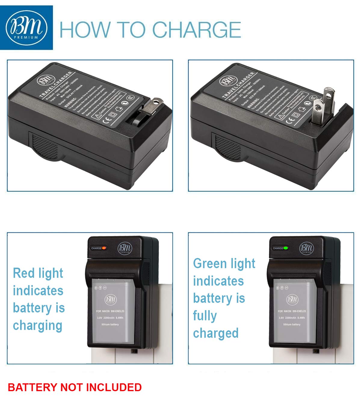 BM Premium NB8L Battery Charger for Canon PowerShot A2200 is, A3000 is, A3100 is, A3200 is, A3300 is Digital Camera