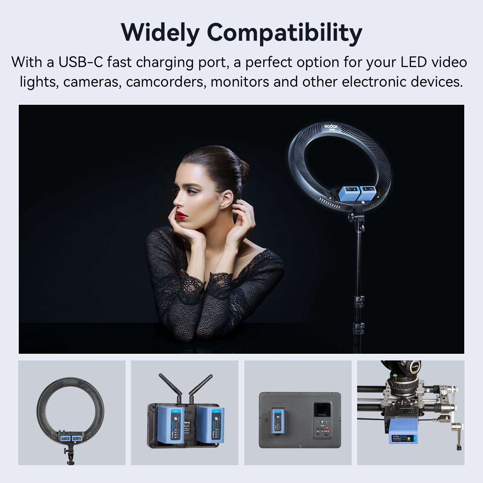 Smallrig Np F970 Battery 10500Mah Usb C Replacement Battery For Sony Np F970 F750 F550, Pd 20W Fast Charging, 6H Full Charged, F