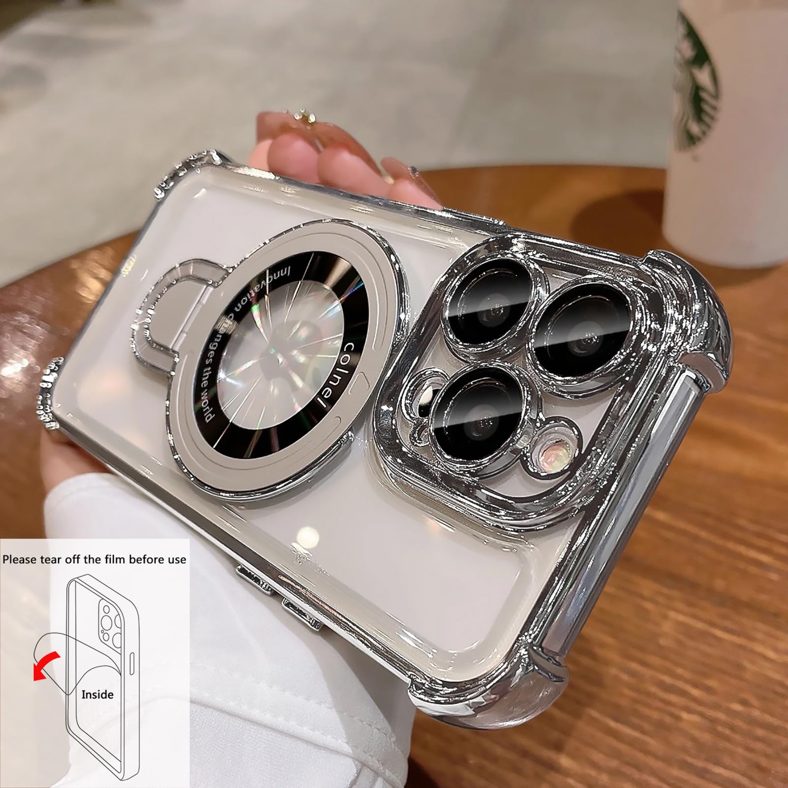 Uioeua For Iphone 12 Pro Case With Magnetic Ring Stand,[Compatible With Magsafe] Four Corners Shockproof [Military Grade Drop Pr