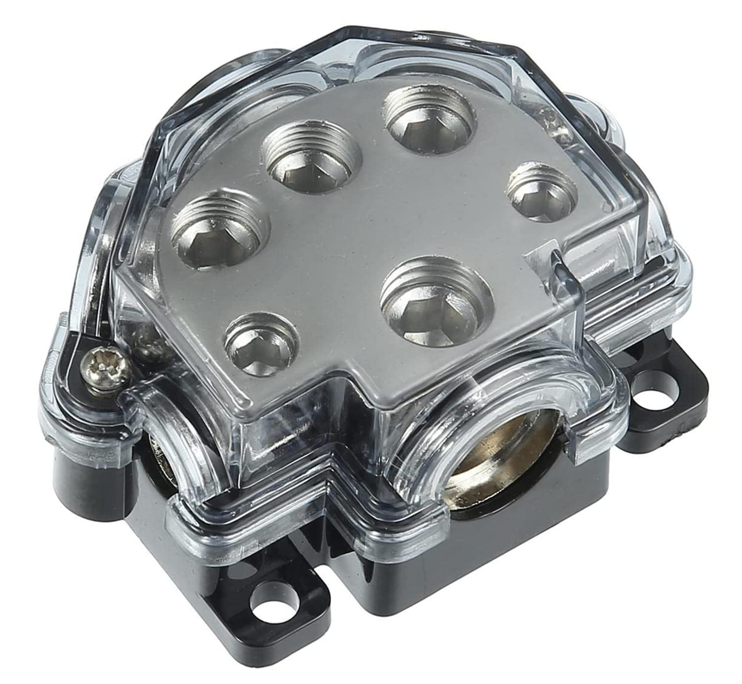 Xmhf Power Distribution Block Car Auto Audio Amplifier Vehicle 1 In 5 Ways Out 0/2/4 Gauge In 2/4/8 Gauge Out Amp Power Ground D