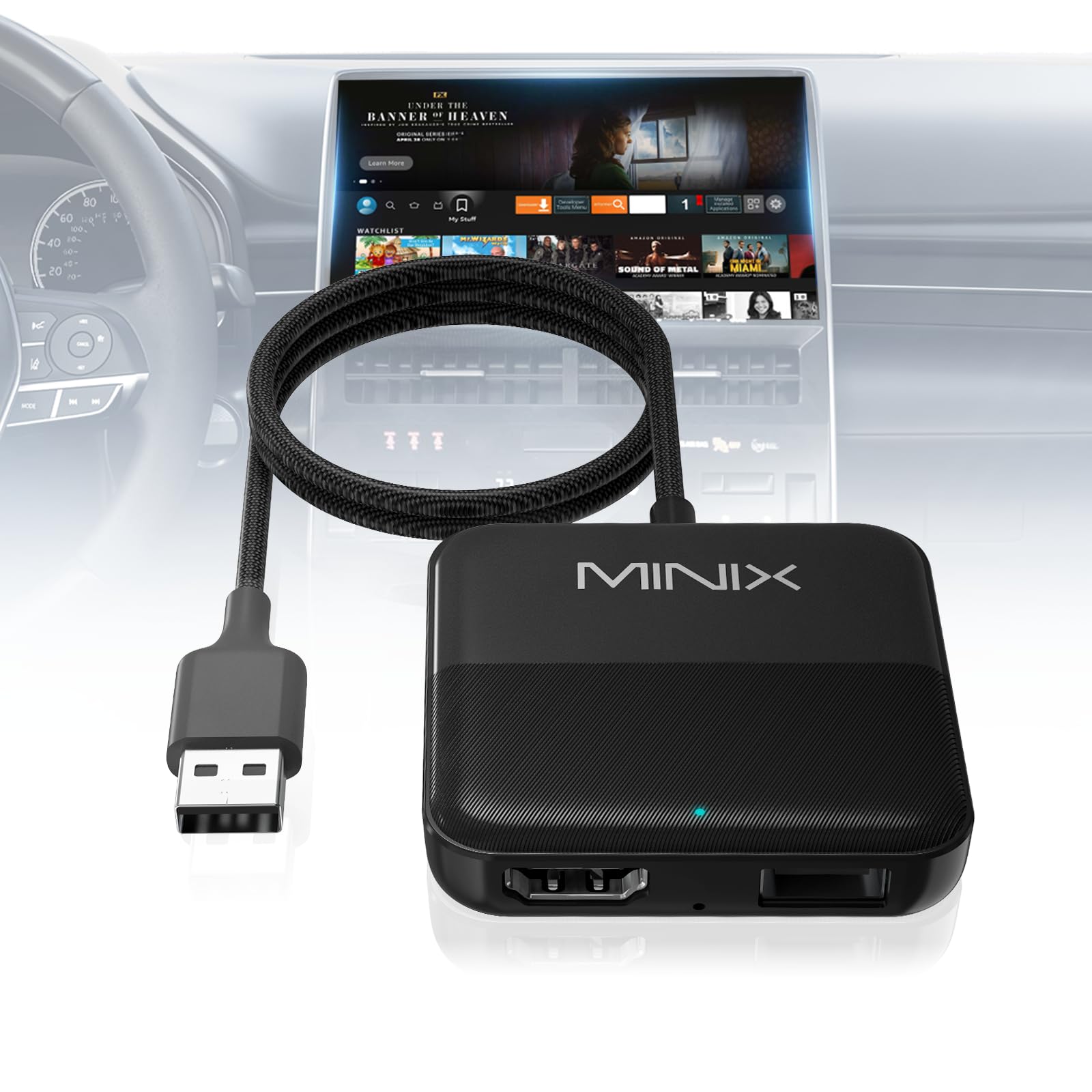 Minix Car Tv Mate Plug And Play Hdmi Converter Hdmi Multimedia Adapter For Cars With Factory Wired Carplay For Fire Tv Stick Gam