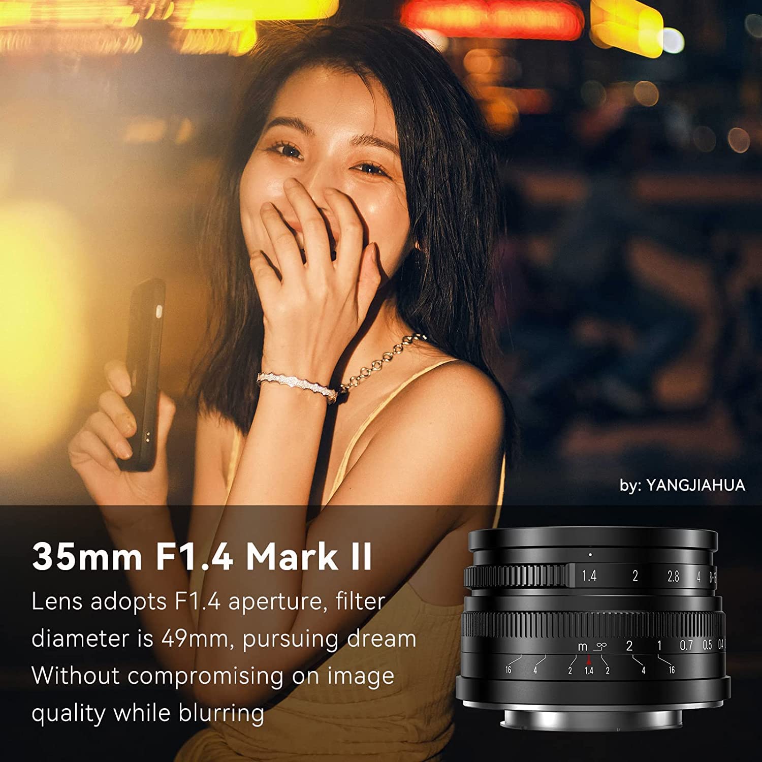 7Artisans 35Mm F1.4 Mark Ii Aps C Manual Focus Fixed Lens Large Aperture Compatible With Olympus And Panasonic Mft M4/3 Mount Ca