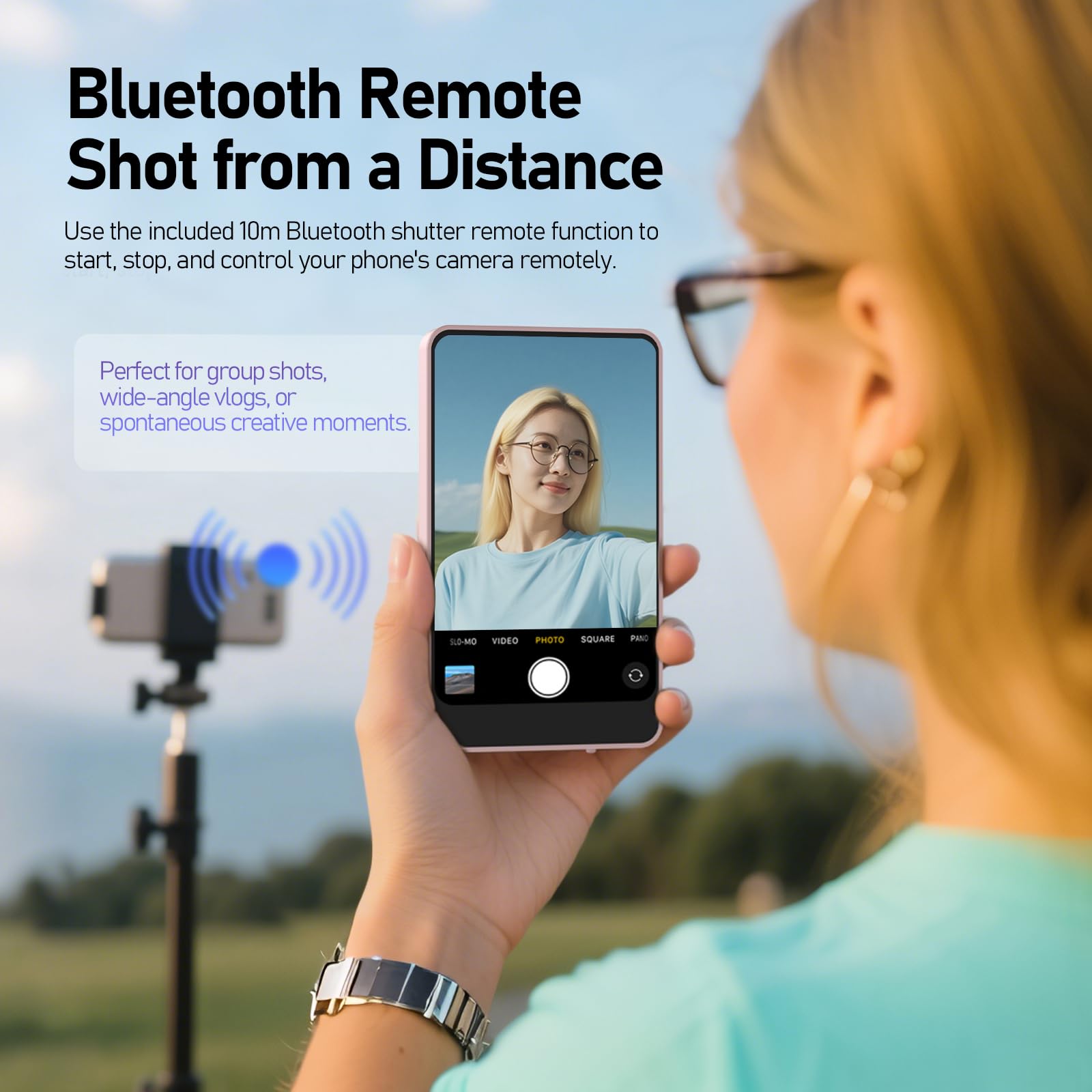 Synco M4 Magnetic Vlog Selfie Monitor Screen, Back Camera Monitor For Live Stream Tiktok, Compatible With Iphone & Android,4'' 4