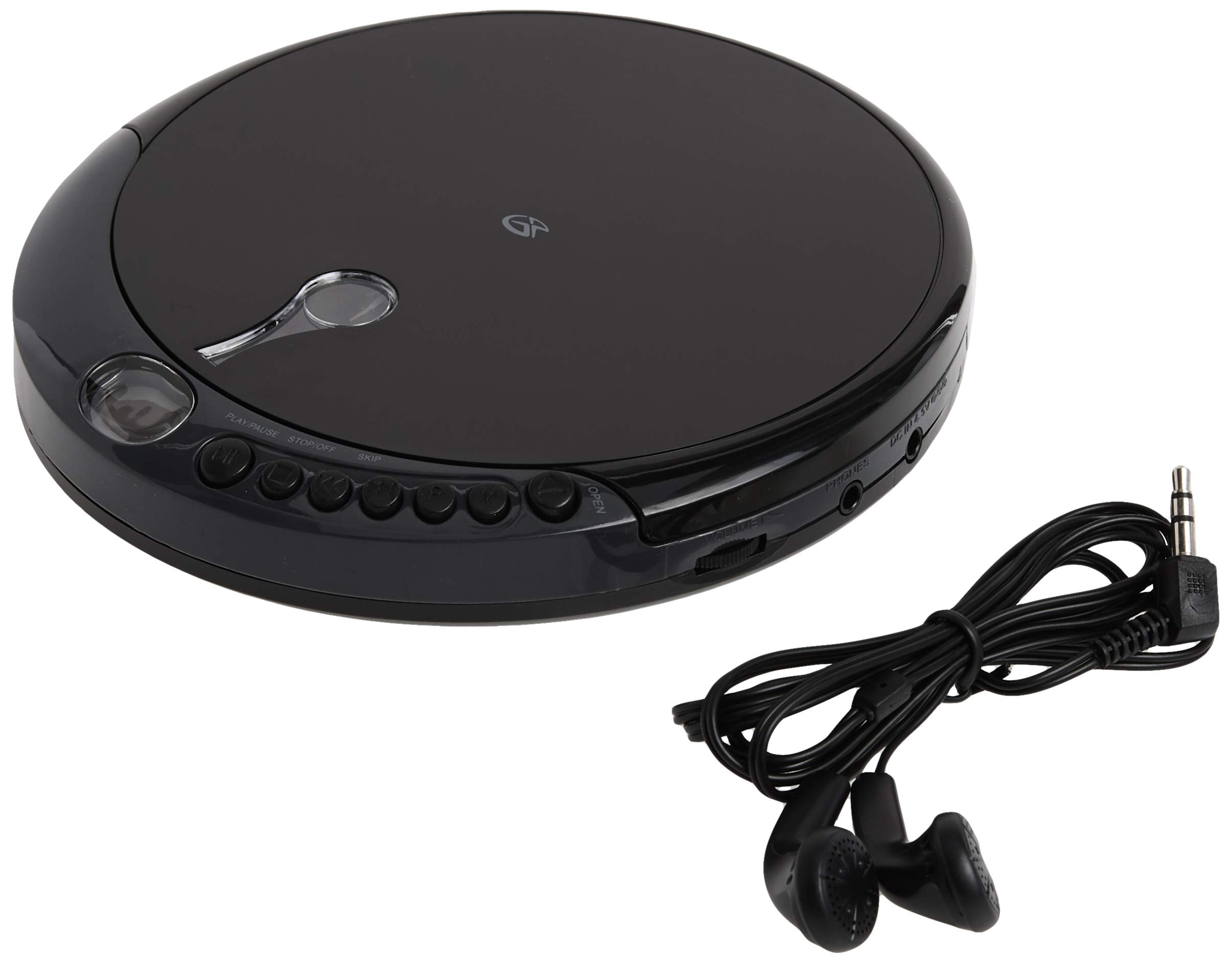 Gpx Pc301B Portable Cd Player With Stereo Earbuds And Anti Skip Protection (Pc301B),Black, Single
