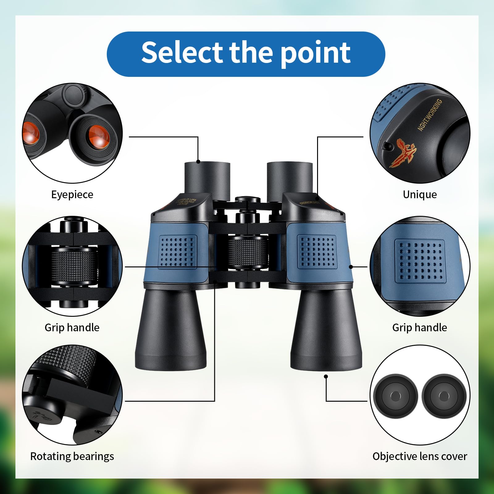 Binoculars For Adults 20X50,80 * 80 High Power Binoculars For Adults With Low Light Night Vision, Compact Waterproof Binoculars
