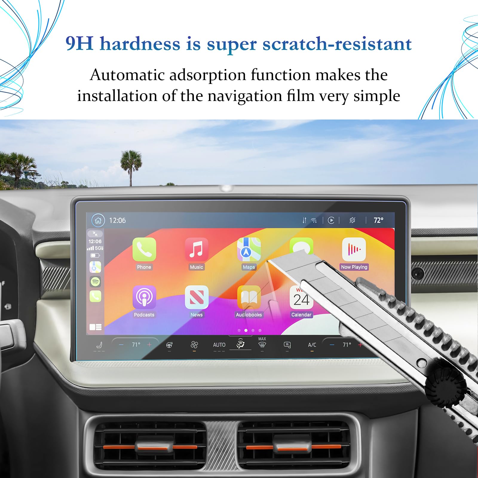 Sktu For 2025 Ford Maverick Screen Protector For 2025+ Ford Maverick (Xl/Xlt/Lariat/Tremor) 13.2 Inch Sync4 Infotainment Touchsc