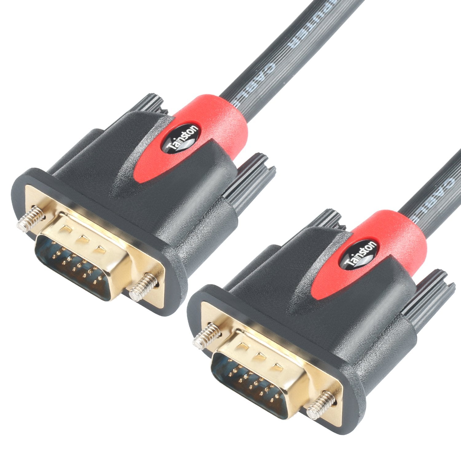 Tainston Vga To Vga Cable Hd15 Monitor Cable With Ferrites Male To Male 75 Feet