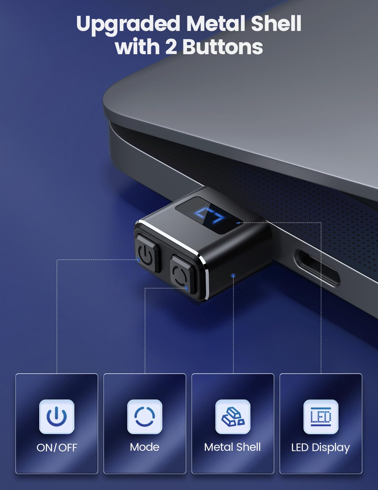 Meatanty Metal Tiny Mouse Jiggler, Usb Mouse Mover Undetectable, Automatic Shaker With Separate Mode And On/Off Buttons, Mouse M