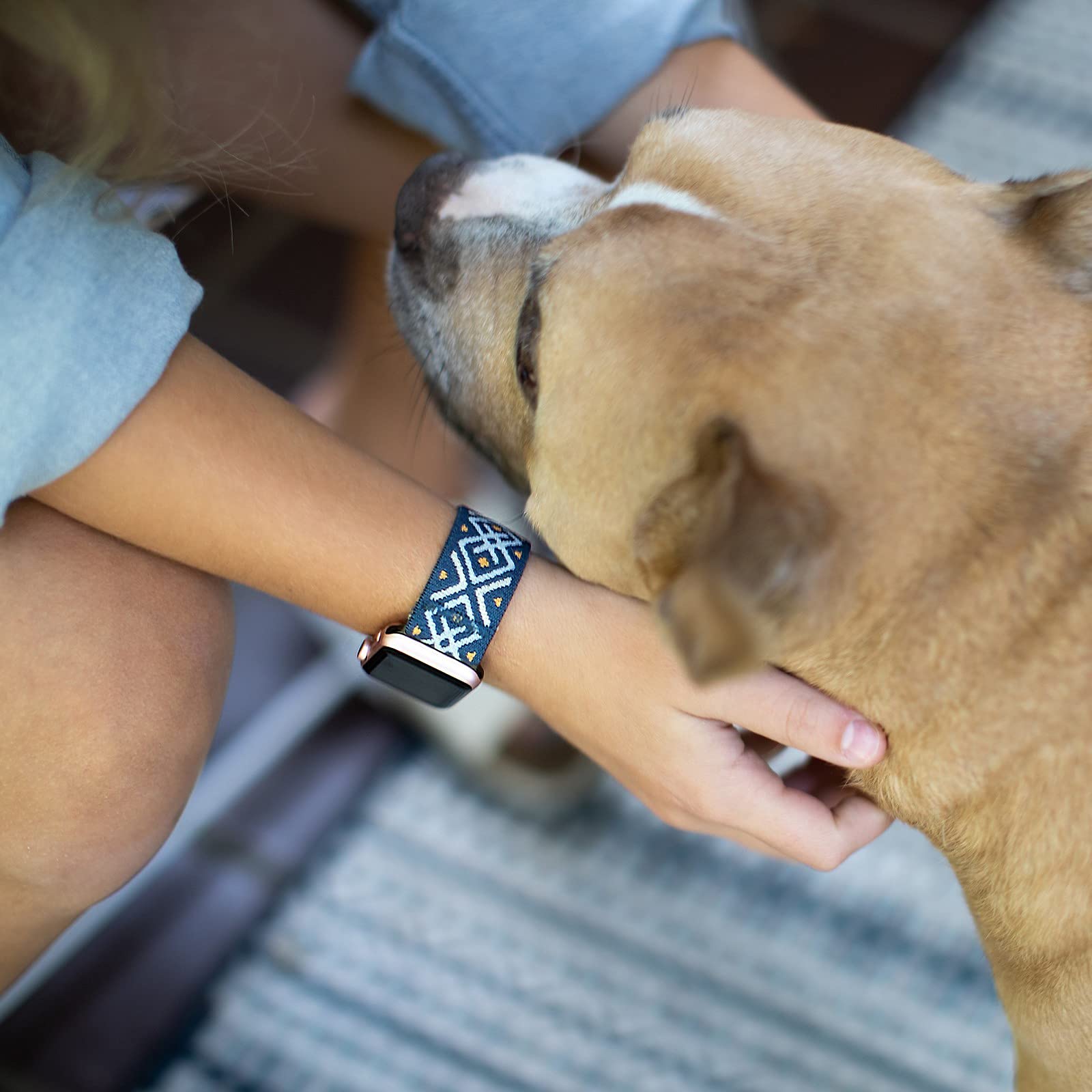 Tefeca Unity Series Elastic Compatible/Replacement Band For Apple Watch/Apple Watch Ultra(Sea Fish,Xs Fits 5.5 6.0 Inch Wrist, 4