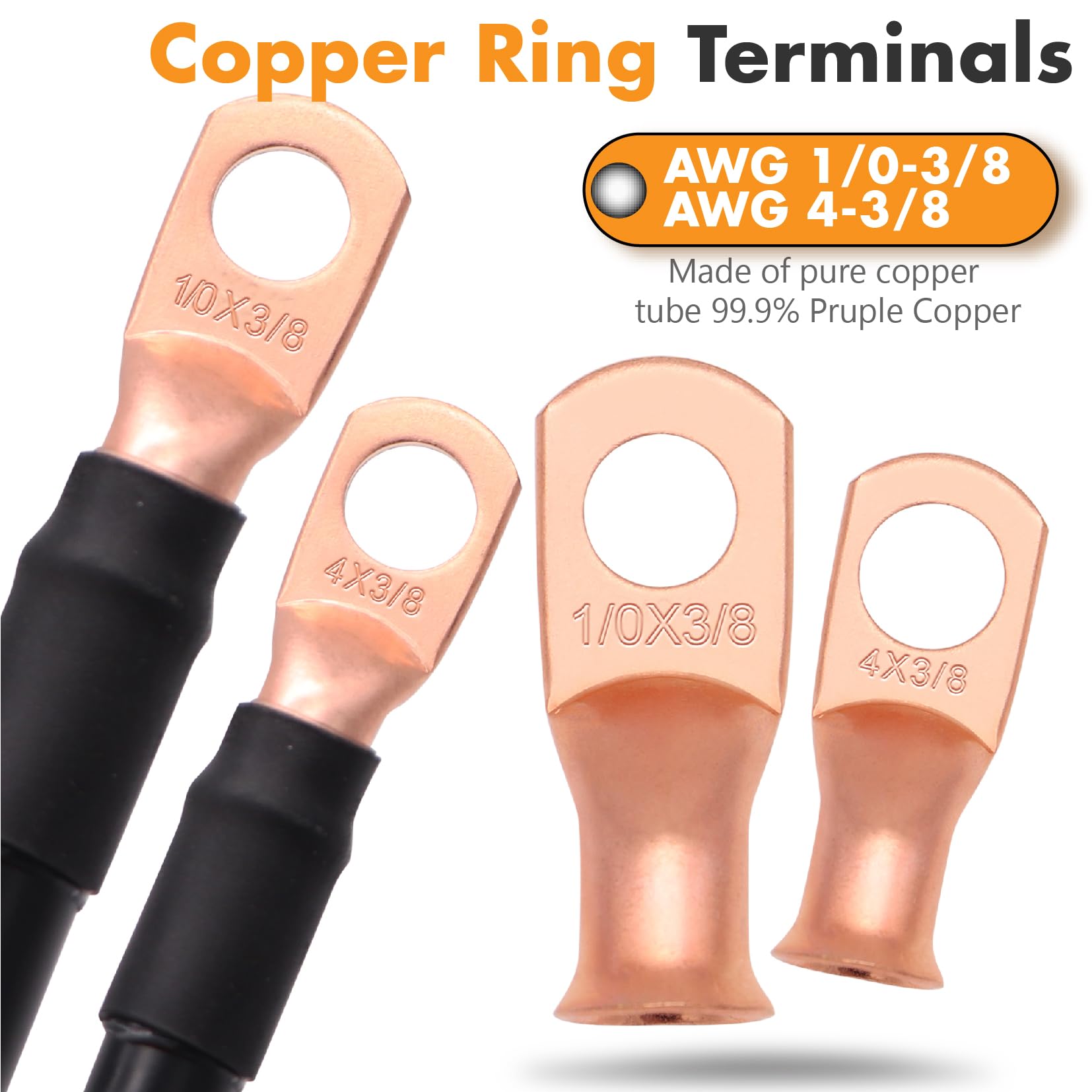 Taxutor 12V Bus Bar Power Distribution Block - 5 Post 300A with 5/16 Battery Terminal Stud & Cover, M8 Wire Lugs