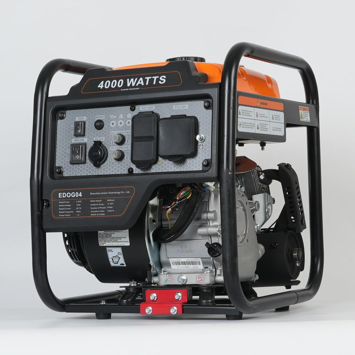 Gasxcel 4000W Gas Generator - Portable Gas Power Inverter Generator For Emergency Backup, Camping, Rv & Outdoor Use