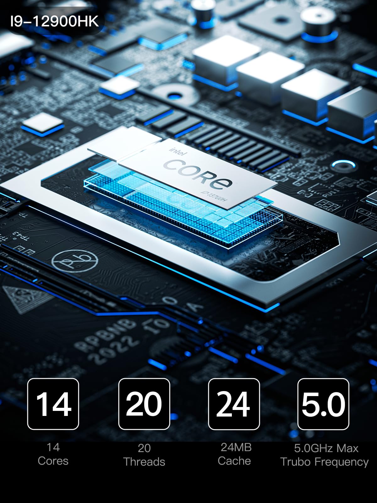 Minisforum Venus Series Nab9 Mini Pc, 12Th Gen Core I9 12900Hk(14C/20T) Small Compter Barebone Version Without Ram & Ssd, 2X Hdm