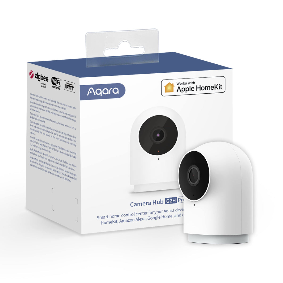 Aqara Security Camera Hub Indoor G2H Pro, 1080P Hd Homekit Secure Video Indoor Camera, Night Vision, Two Way Audio, Zigbee Hub, 