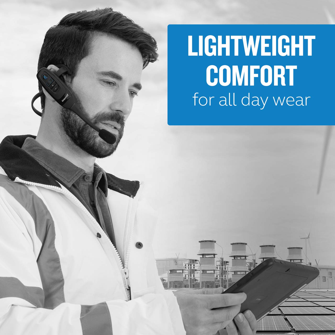 Blueparrott C400 Xt Trucker Bluetooth Headset � Industry Leading Sound With Long Wireless Range & Extreme Comfort For All Day Wear   Ideal For Anyone On The Go, Up To 24 Hours Of Talk Time, Black