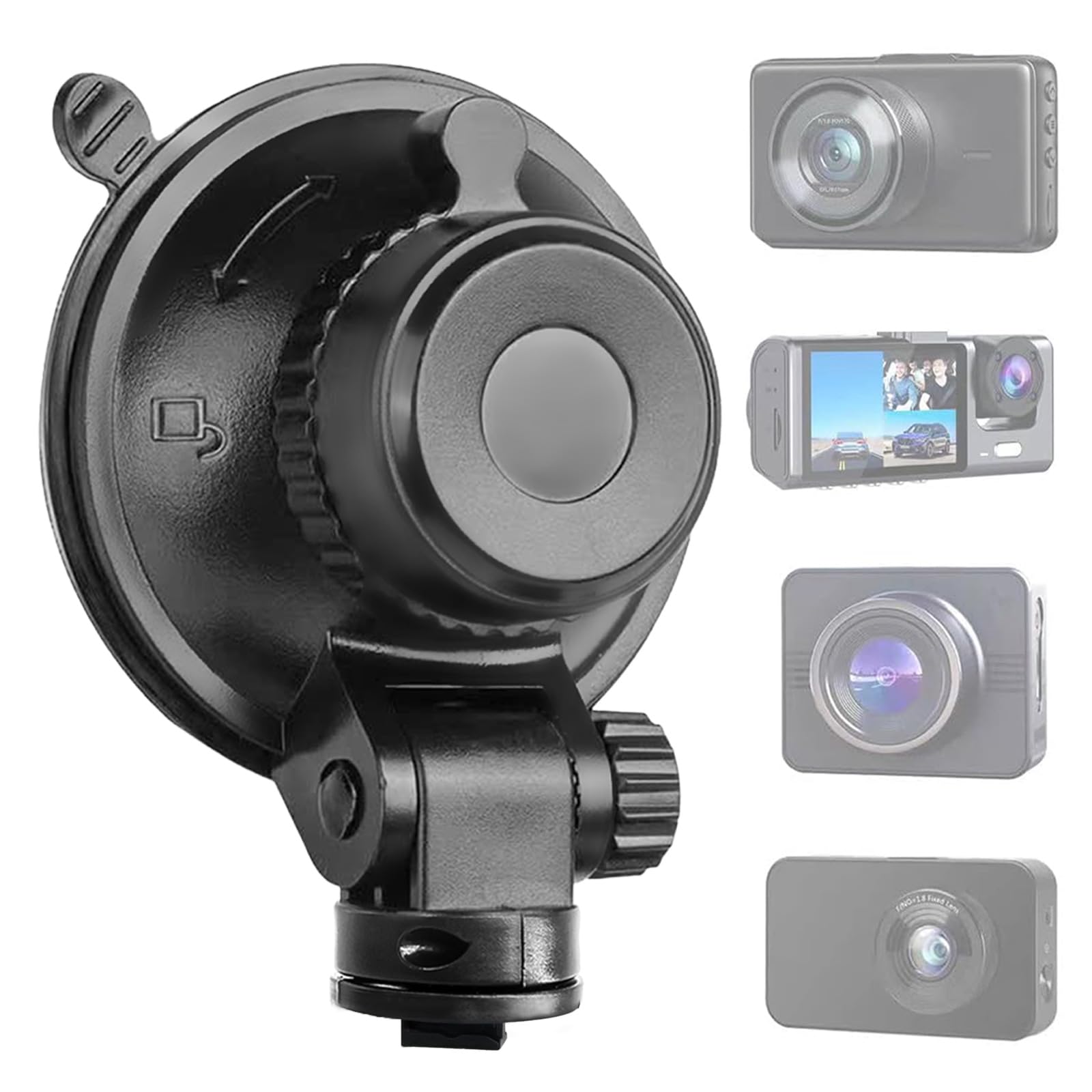 Sportway S503 Suction Cup Dash Cam Mount Holder (5Th Gen) With 3Pcs 360 Rotating Joints For Rove Nexar Z Edge Kingslim Iiwey Niu