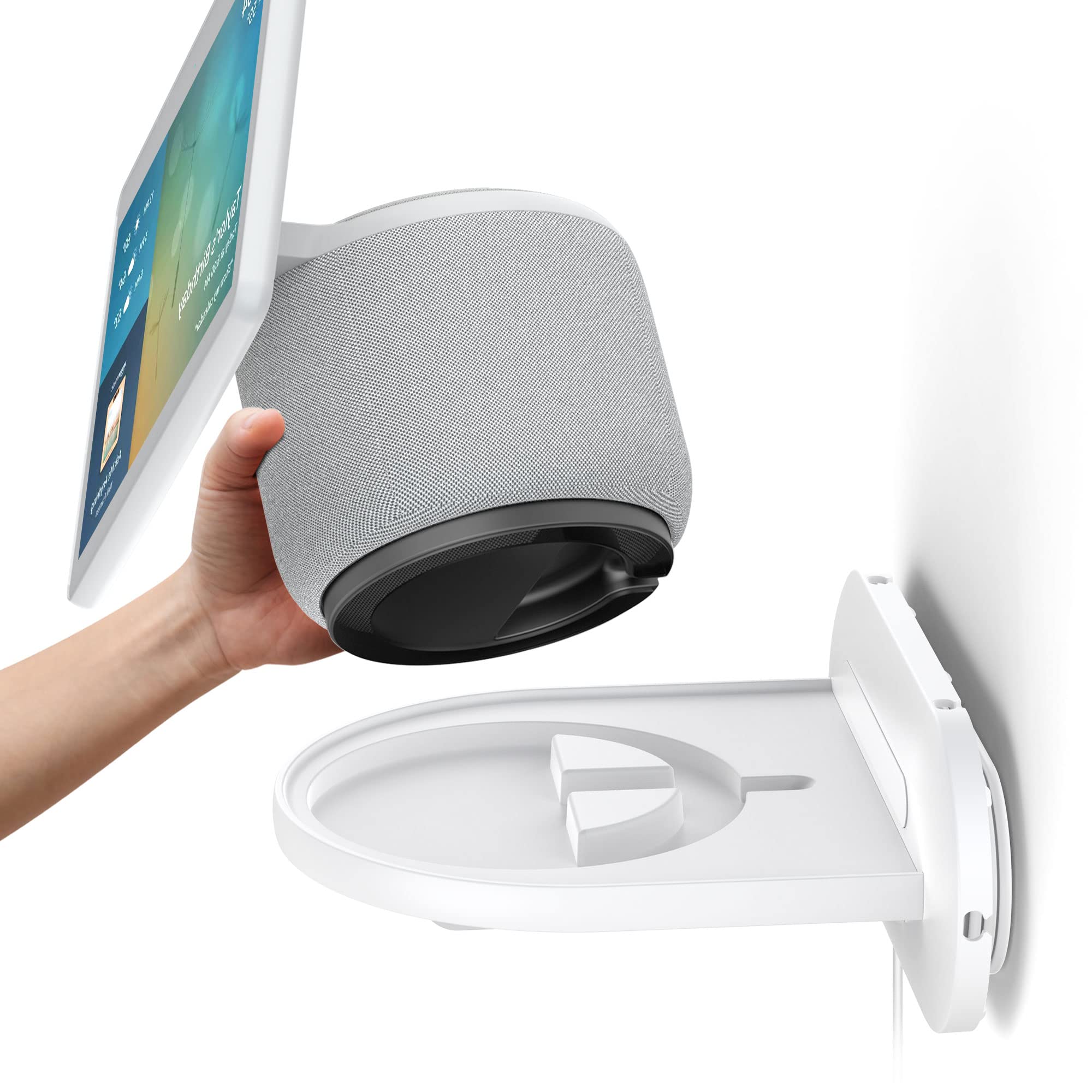 Plusacc Show 10 Wall Mount Stand   Holder Mount For Echo Show 10 3Rd Gen, Space Saving Alexa Echo Show 10 Accessories Bracket Sh