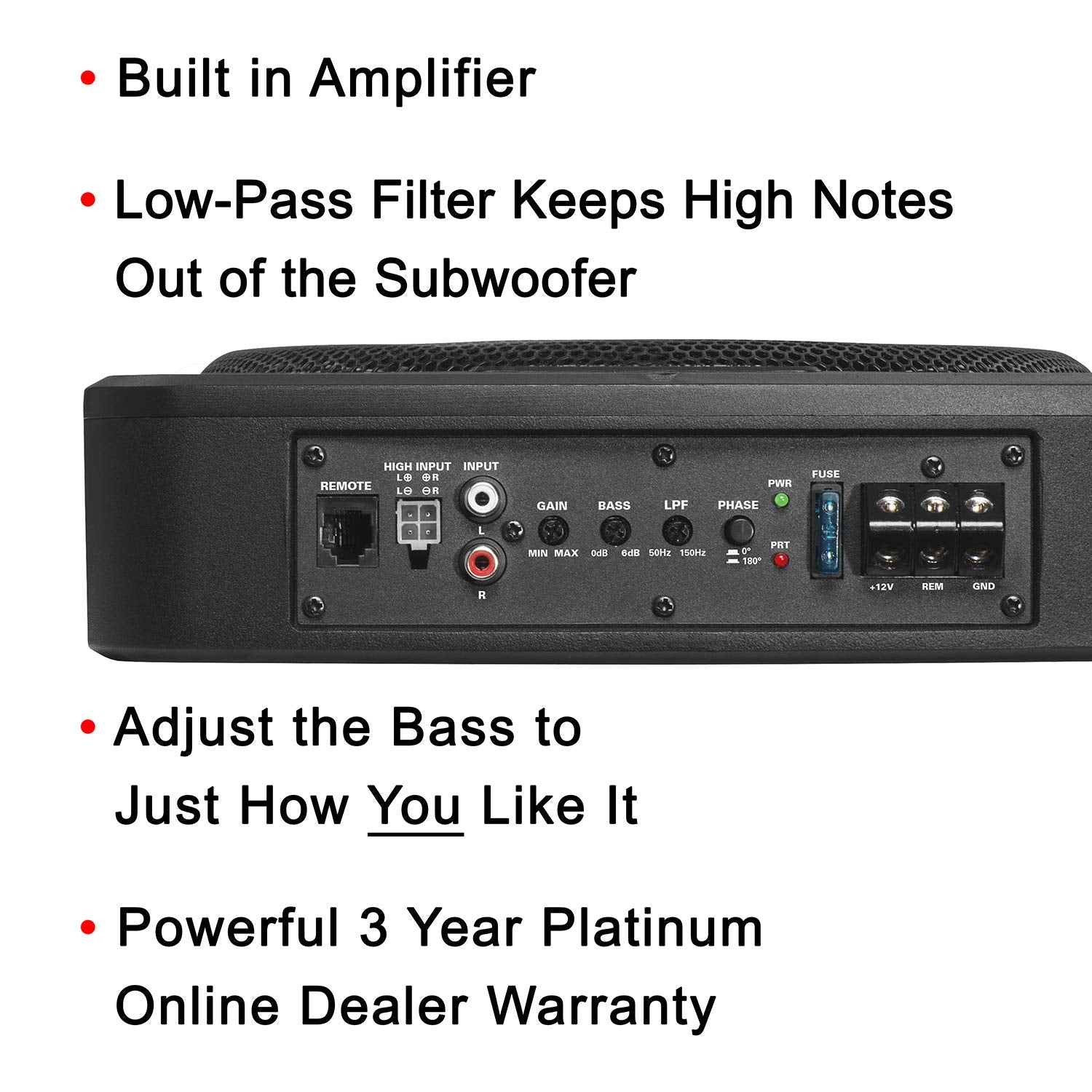 Boss Audio Systems Bab10 Amplified Car Subwoofer   1200 Watts Max Power, Low Profile, 10 Inch Subwoofer, Remote Subwoofer Contro