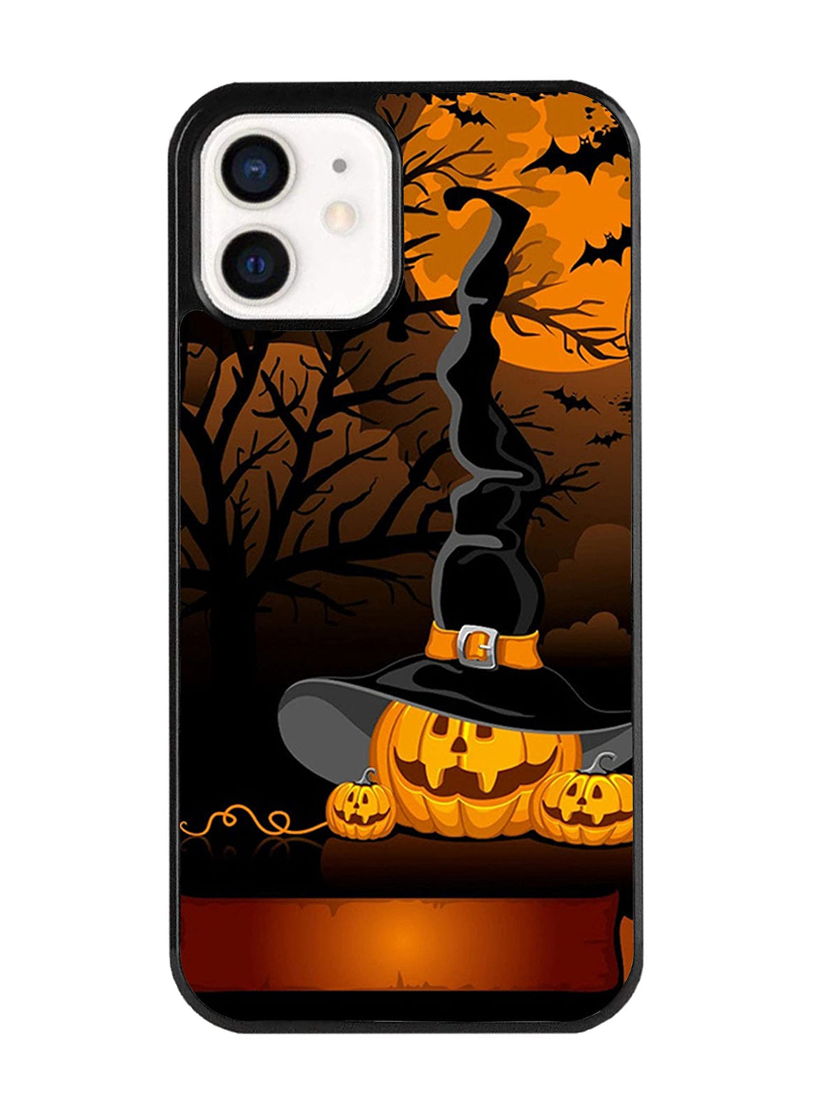 Vuttoo For Iphone 12 Mini Case   Halloween Pumpkins Witch Hat Pattern Phone Case   Tpu Shock Absorption Protection Phone Cover C