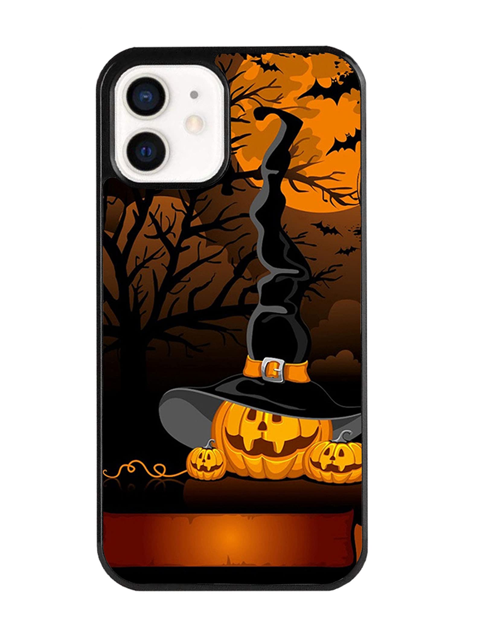 Vuttoo For Iphone 12 Case   Halloween Pumpkins Witch Hat Pattern Phone Case   Tpu Shock Absorption Protection Phone Cover Case