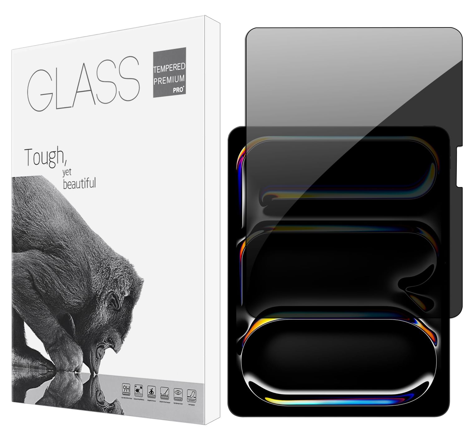 Privacy Screen Film Protector For Ipad Pro 13 Inch 2024 7Th M4/Ipad Air 13 Inch 2024 6Th M2, Scratch Resistant 9H Hardness Ipad