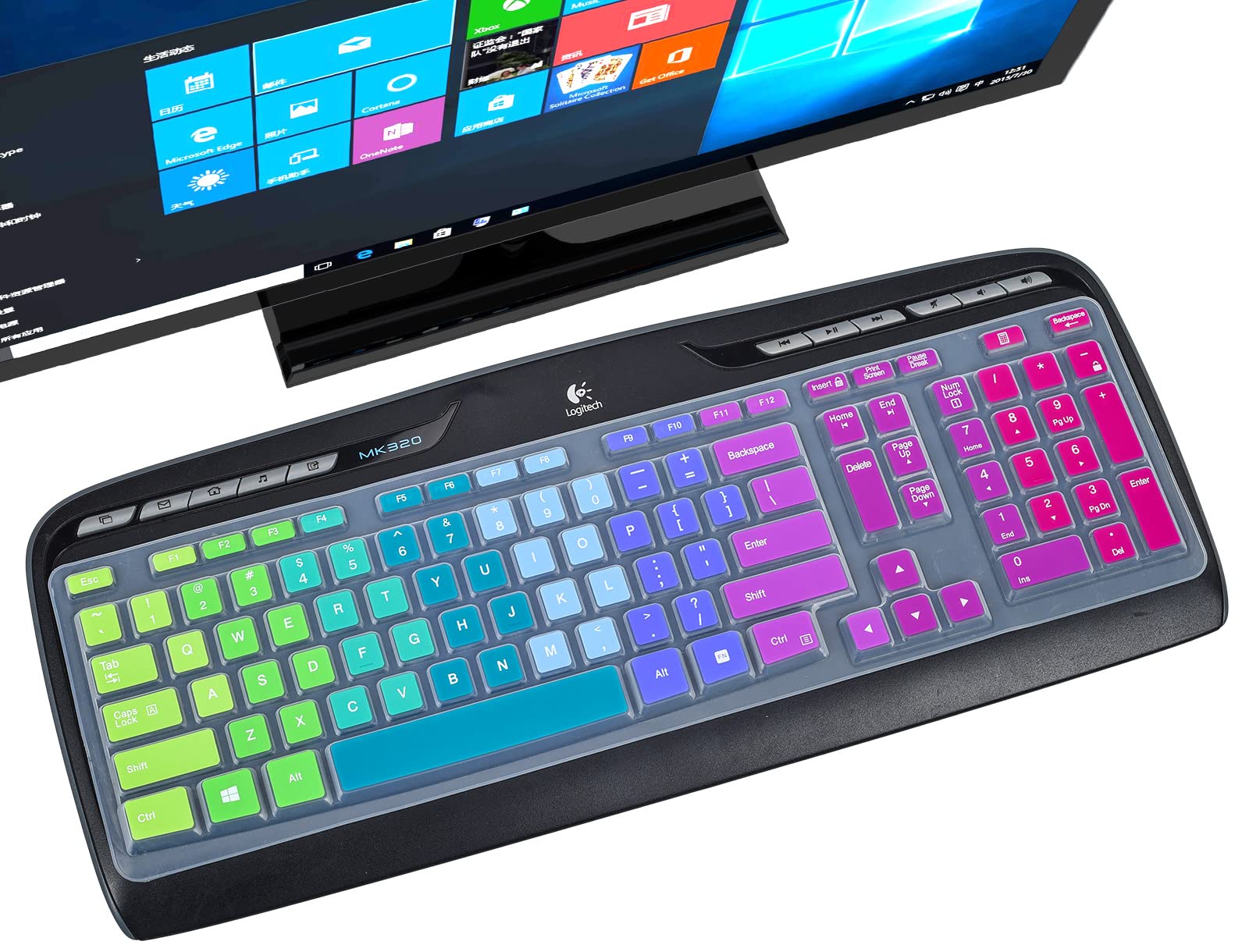 Keyboard Cover For Logitech Mk320 Yr002/Y R0009 Wireless Desktop Keyboard, Logitech Mk330 Mk335 Wireless Keyboard Protector Rain