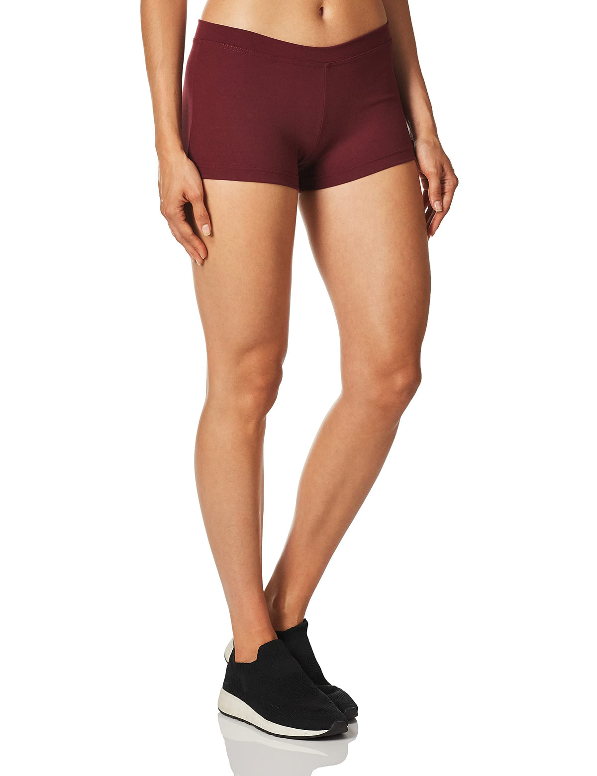 Capezio Womens Low Rise Boy Cut Short,Maroon,Large