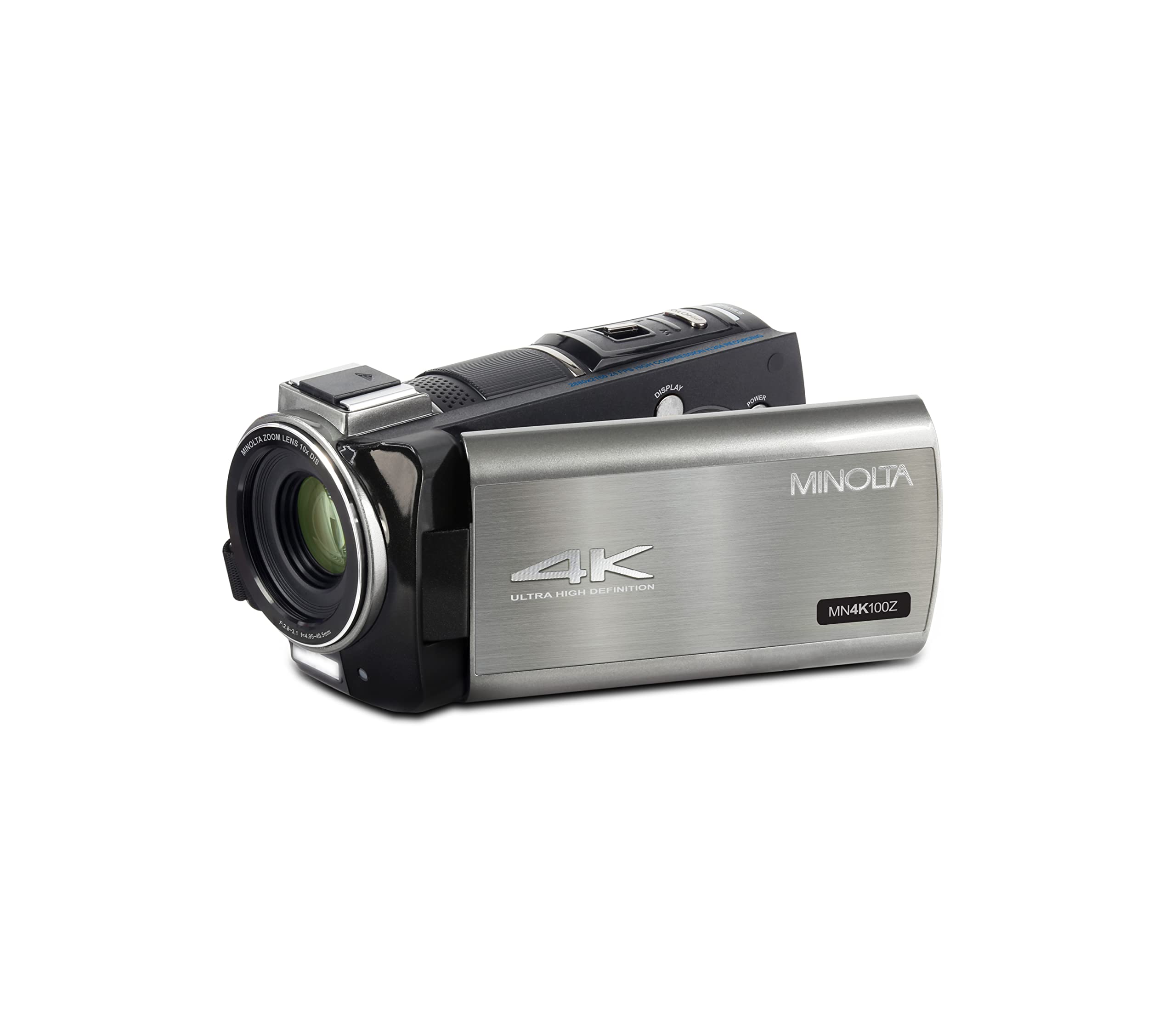 Minolta Mn4K100Z 4K Ultra Hd Camcorder W/10X Optical Zoom (Gunmetal)
