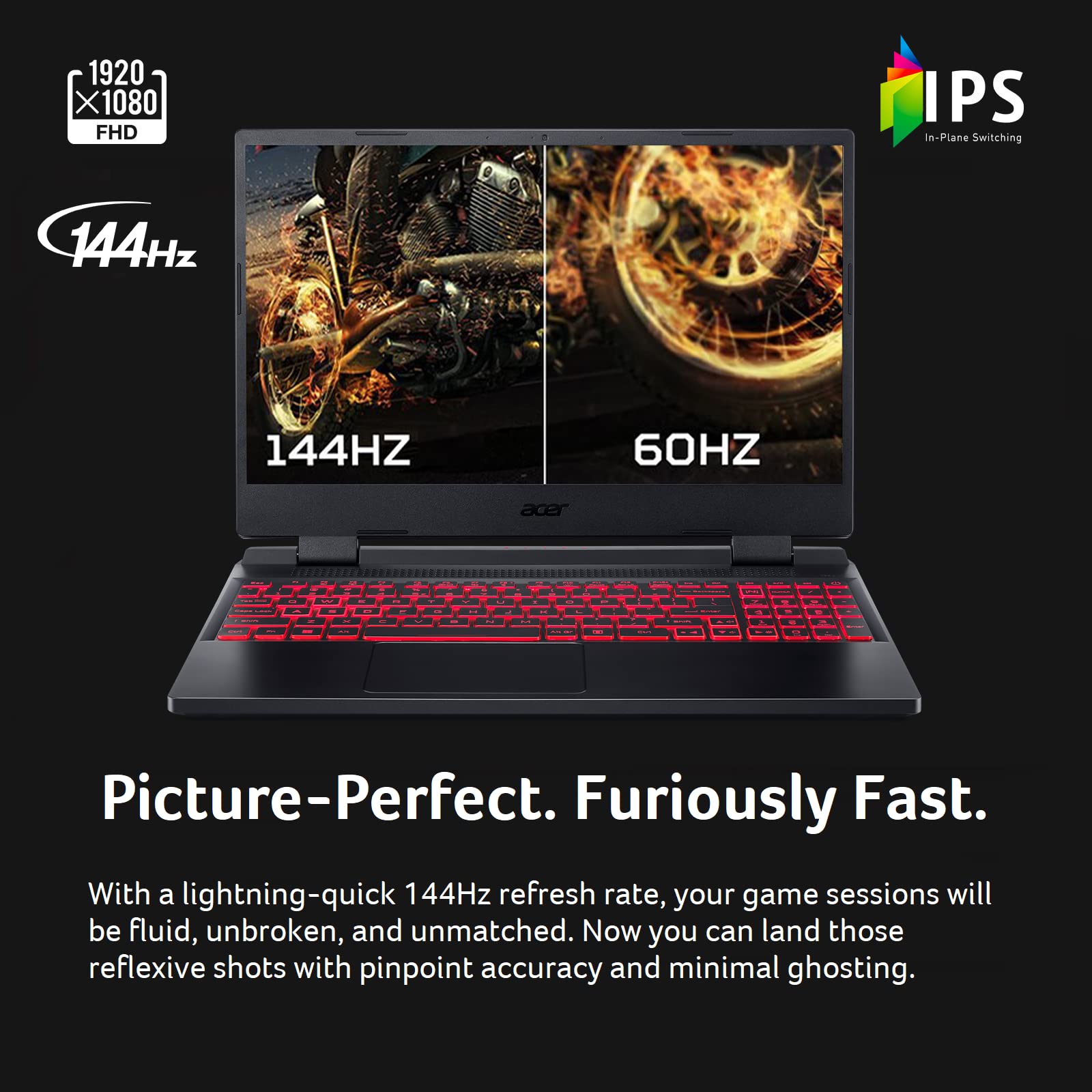 Acer Nitro 5 An515 58 57Y8 Gaming Laptop | Intel Core I5 12500H | Nvidia Geforce Rtx 3050 Ti Laptop Gpu | 15.6'' Fhd 144Hz Ips D