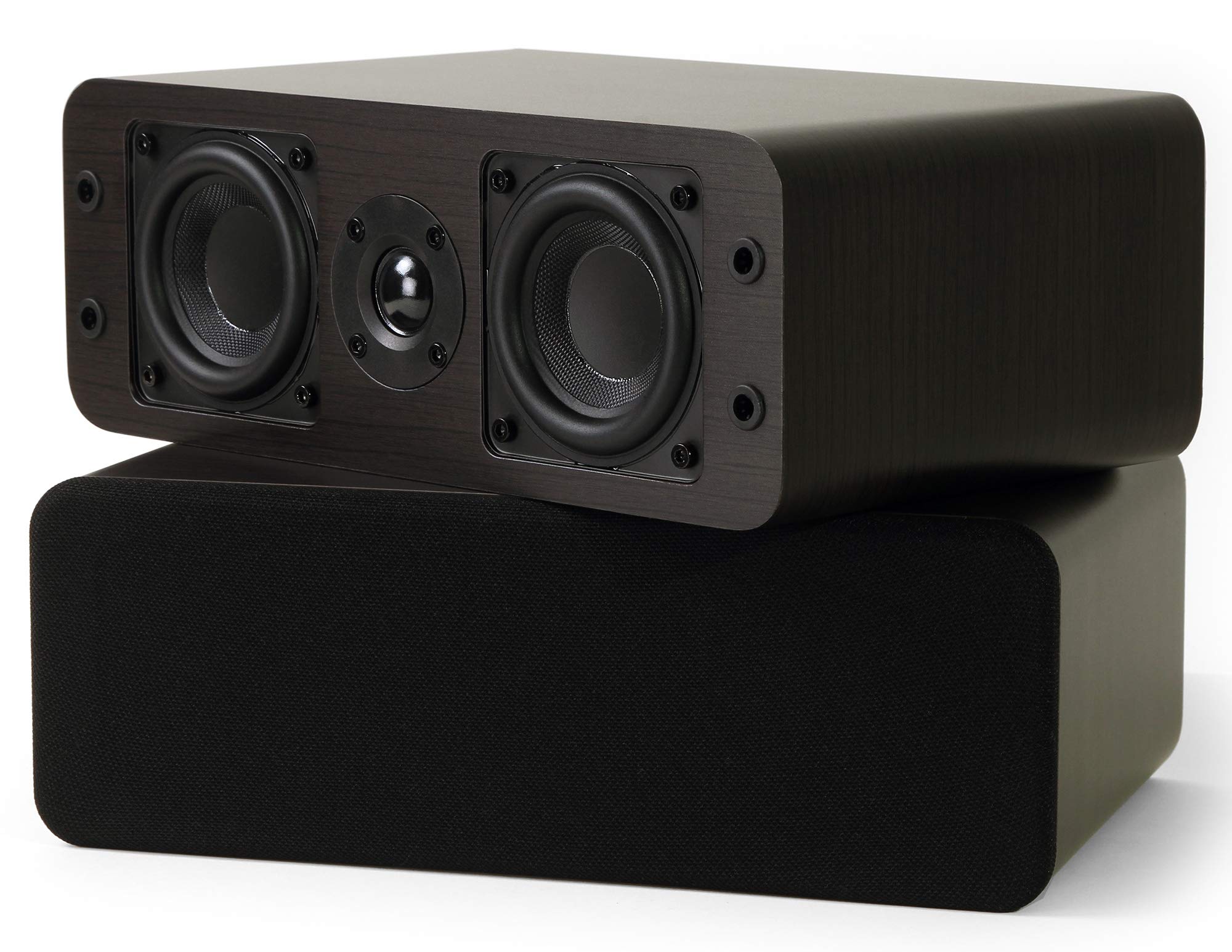 Micca Ooo Passive Slim Bookshelf Speakers With 3 Inch Woofers And Silk Tweeter, Thin Design Under 4'' Wide, For Desktop Stereo O