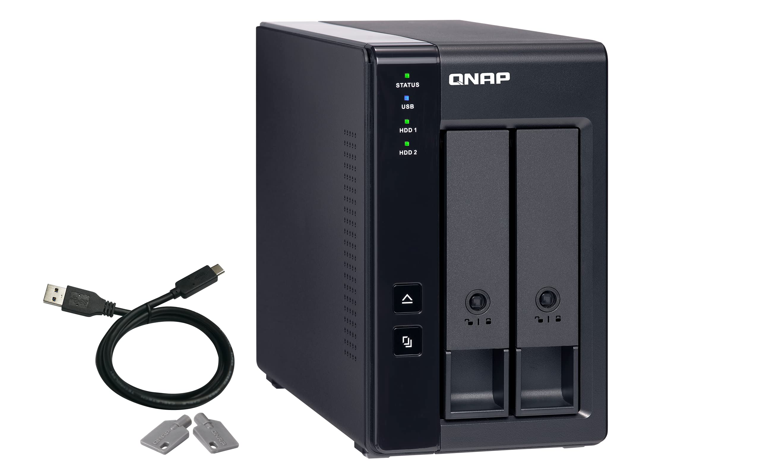 Qnap Tr 002 A Us 2 Bay Usb Type C Direct Attached Storage (Das) With Hardware Raid (Diskless)