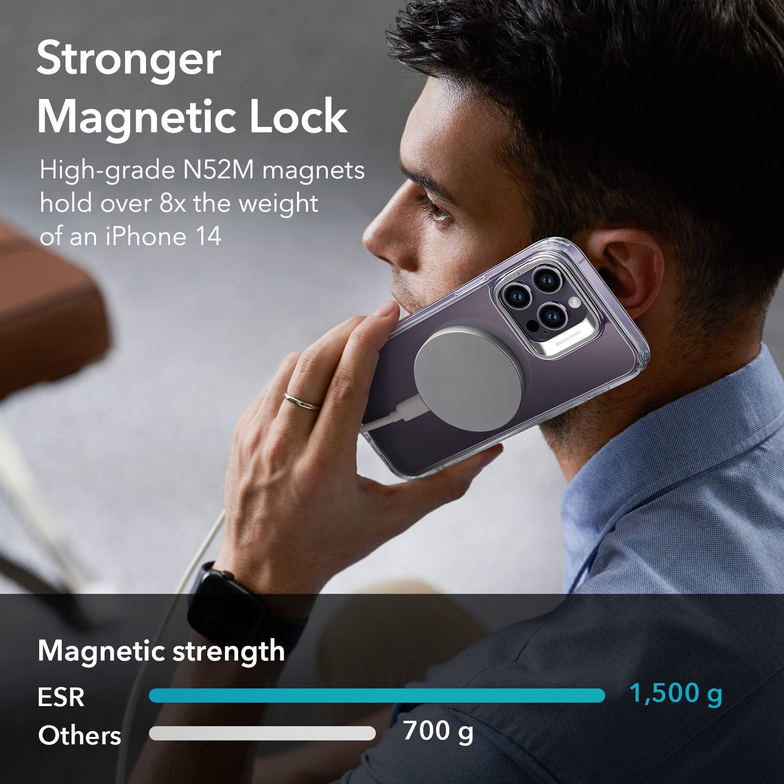 Esr For Iphone 14 Pro Case, Compatible With Magsafe, Built-In Camera Ring Stand, Military-Grade Protection, Magnetic Phone Case