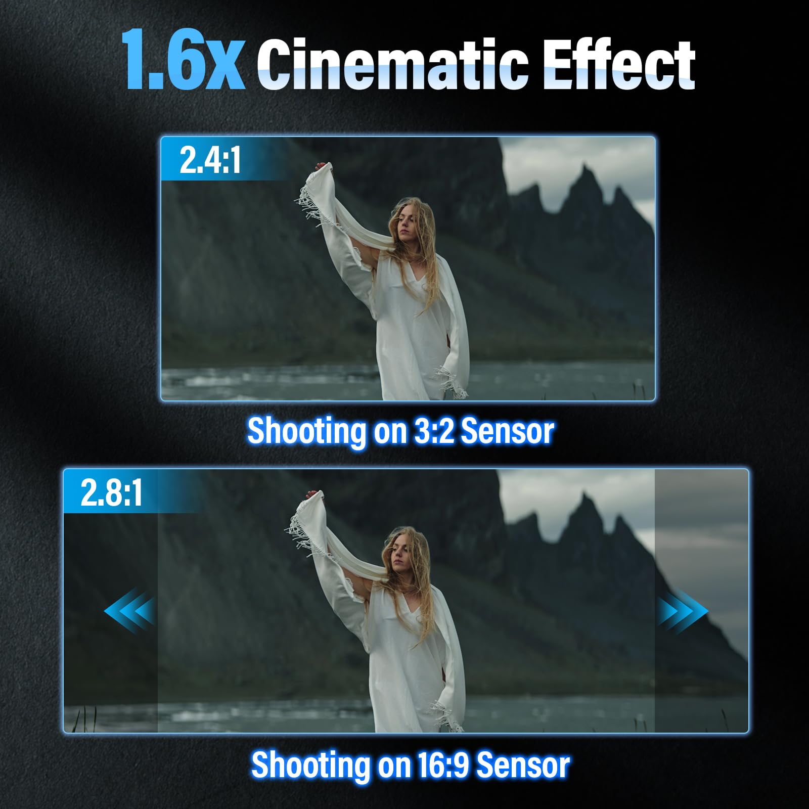 Sirui 150Mm T2.9 1.6X Full Frame Anamorphic Lens, Telephoto Anamorphic Cine Lens (Venus 150Mm E Mount)