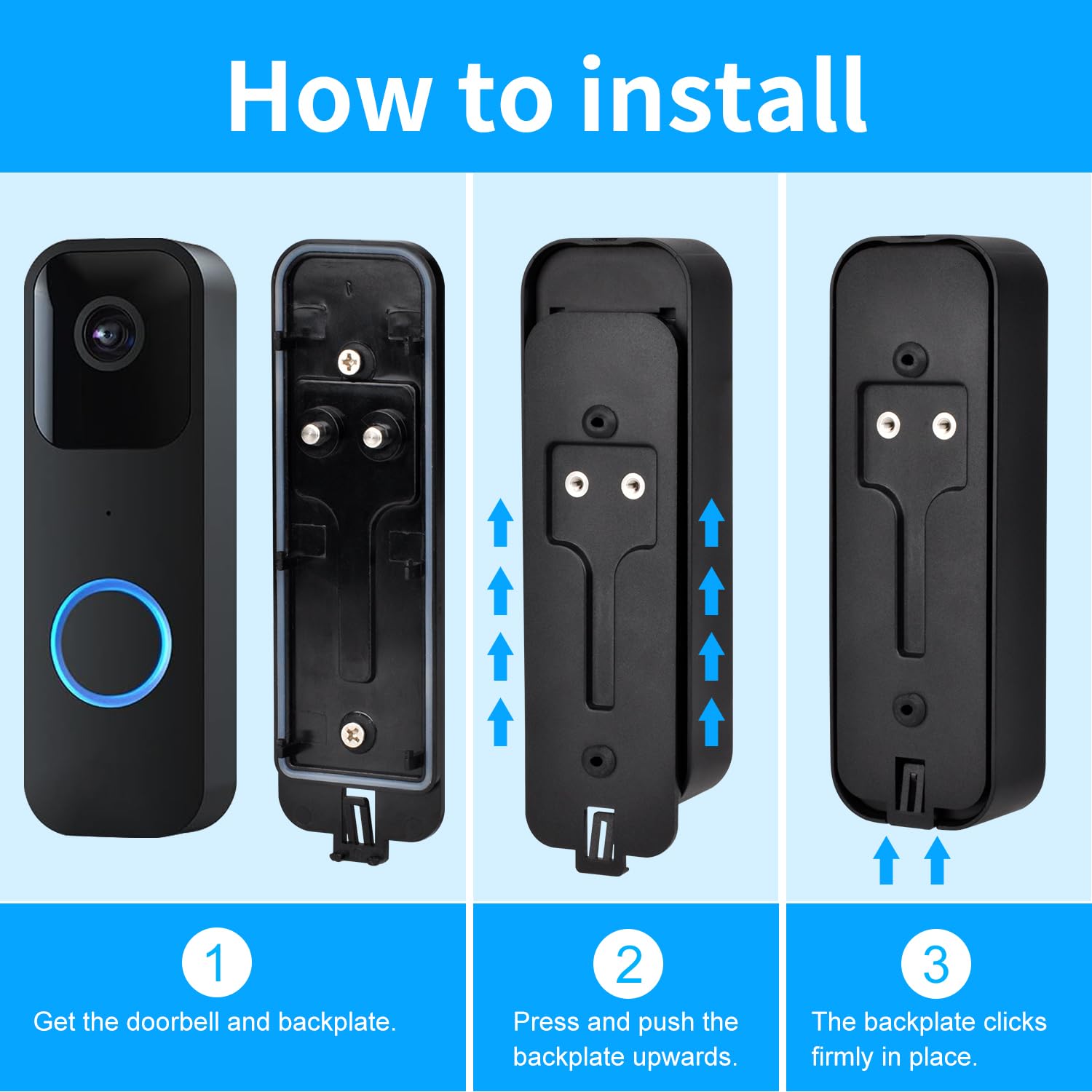 Blink Doorbell Backplate Replacement, Blink Doorbell Back Plate,Backplate Compatible With Blink Video Doorbell, Blink Doorbell M