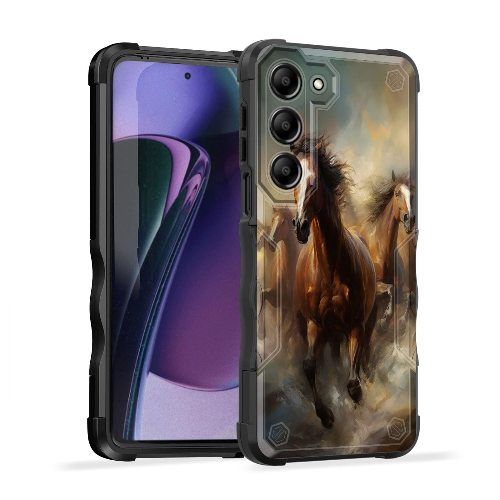 Efgwsder For Galaxy S23 Plus Case,[Dual Layer][10 Ft Military Grade Drop Protection] [Non-Slip] Heavy Duty Shockproof Case For S