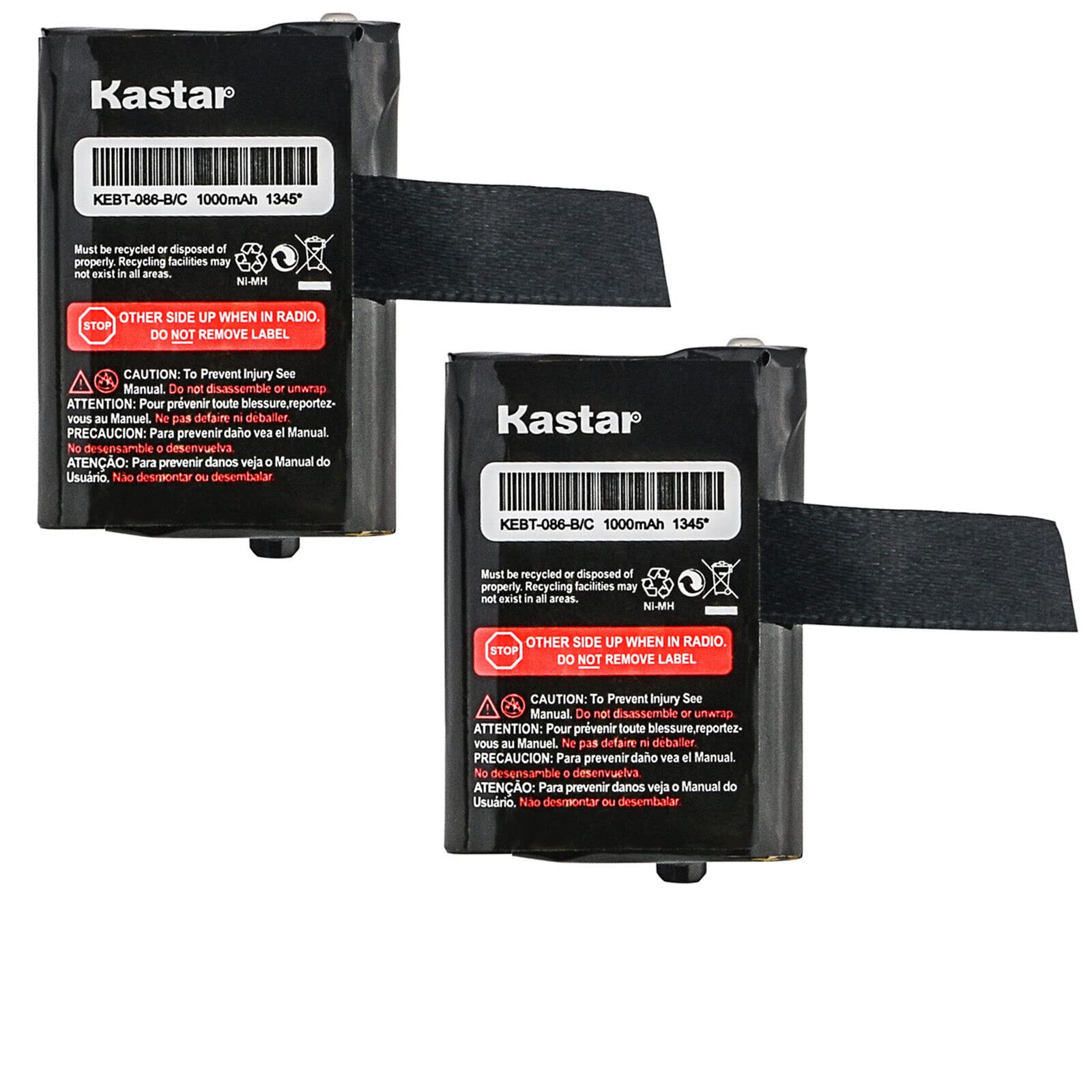 Kastar 2Pack Battery Replacement for Motorola Two Way Radio Walkie Talkie 53617 M53617 3XCAAA KEBT086 KEBT086B/C BNHKEBT08