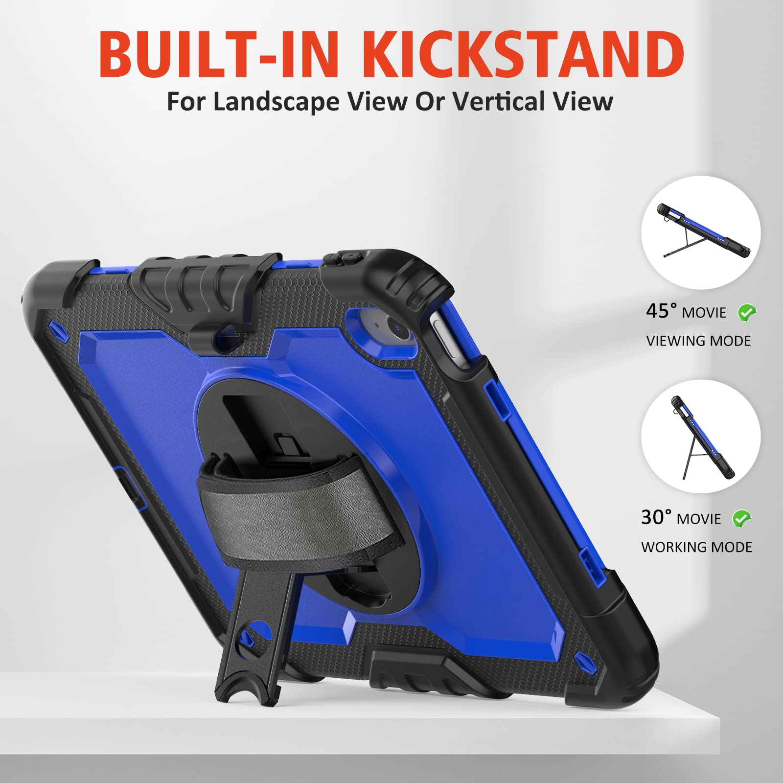 Ipad 10Th Generation Case, Ipad 10 Case 10.9 2022, [Kid Proof] Ambison Full Body Protective Case With 9H Tempered Glass Screen