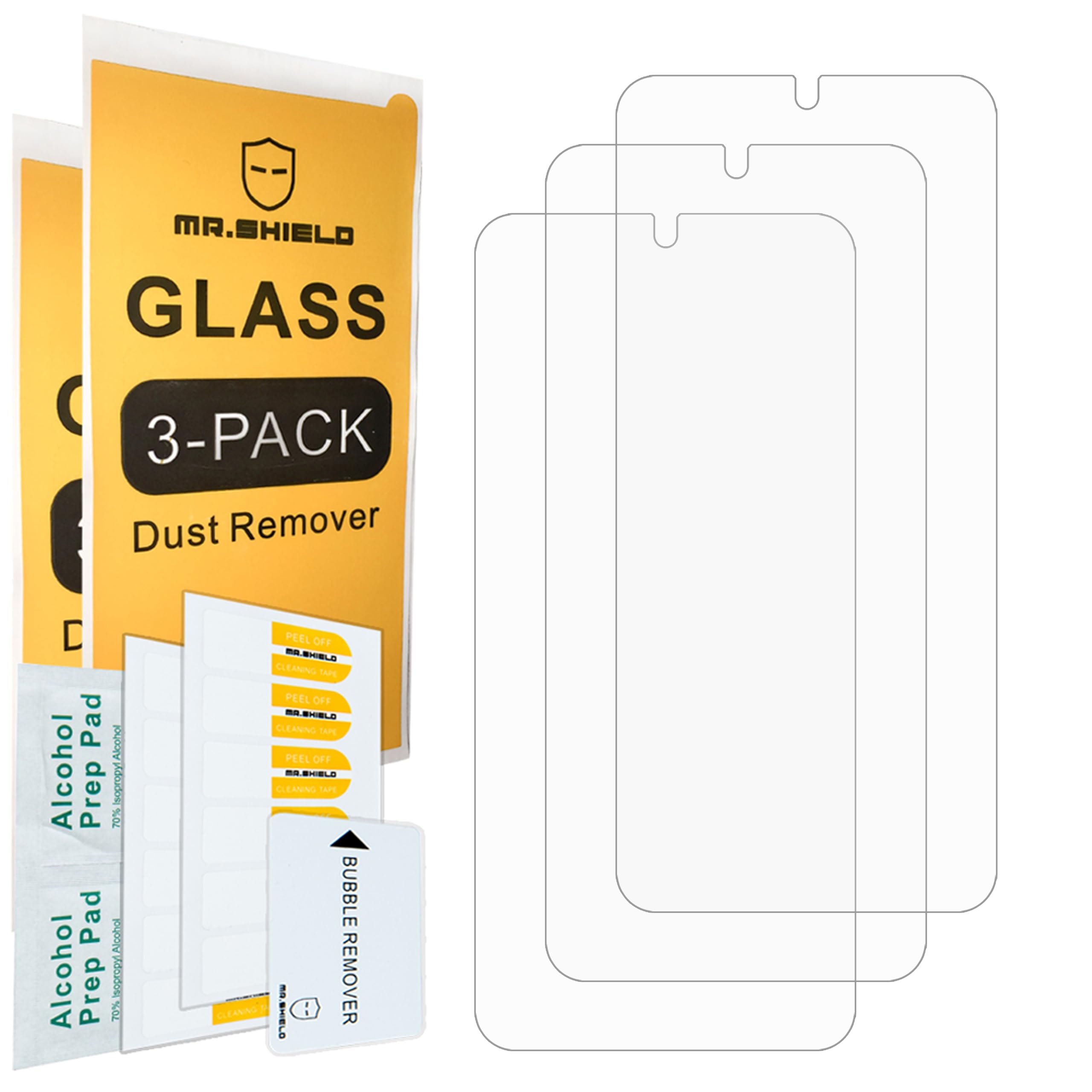 Mr.Shield [3 Pack] Screen Protector For Google Pixel 8A [Tempered Glass] [Japan Glass With 9H Hardness] Screen Protector